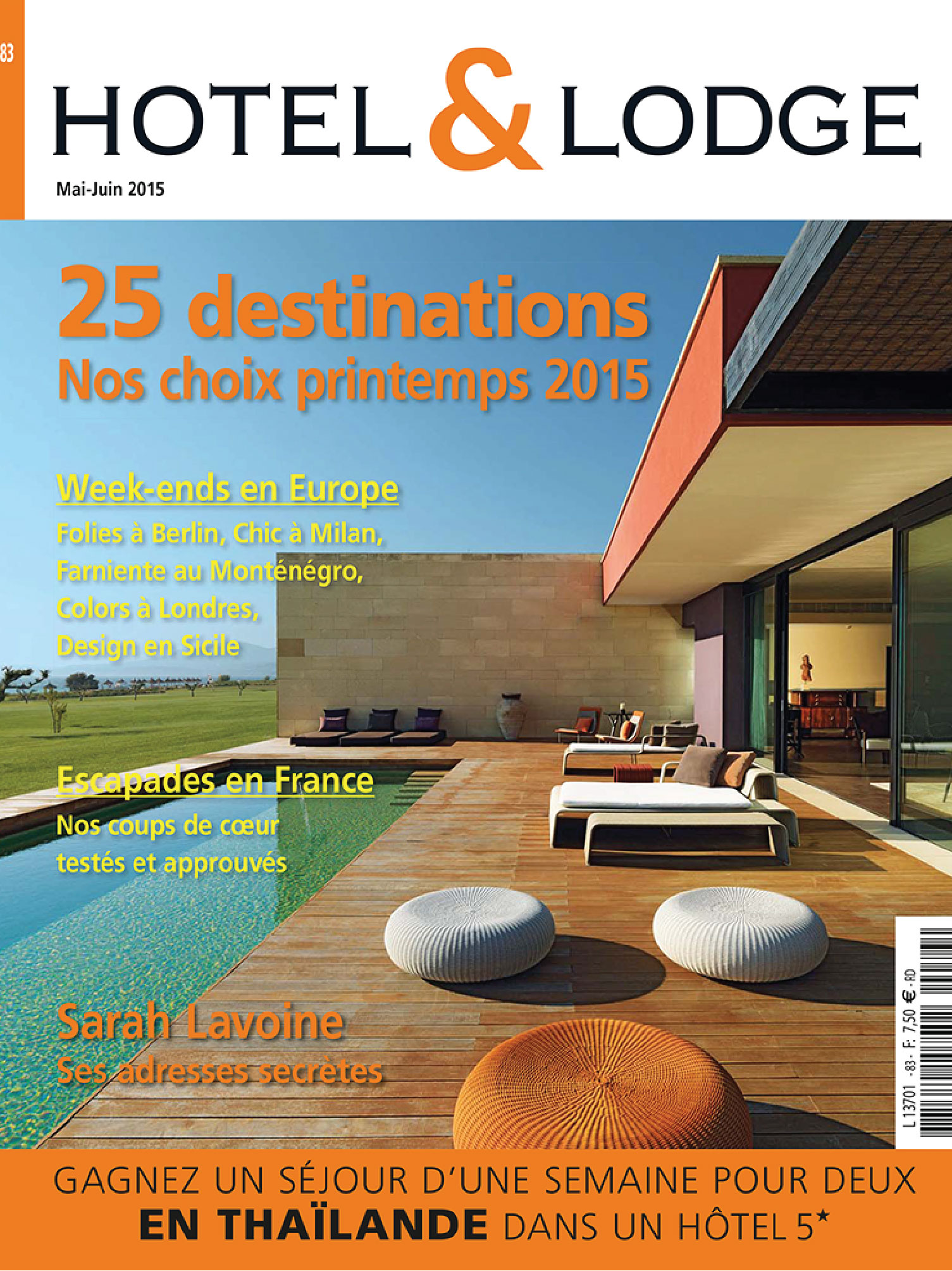 cover of the magazine hotel & lodge may 2015