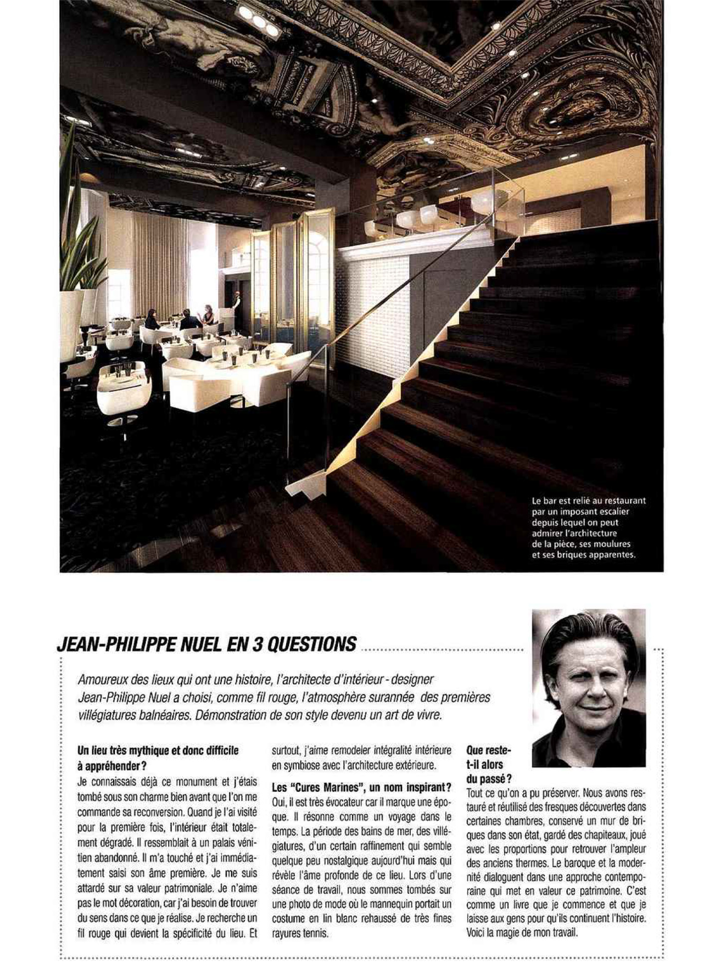 article on the marine cures of trouville in the magazine hotel & lodge, luxury hotel and spa by the architecture studio jean-philippe nuel