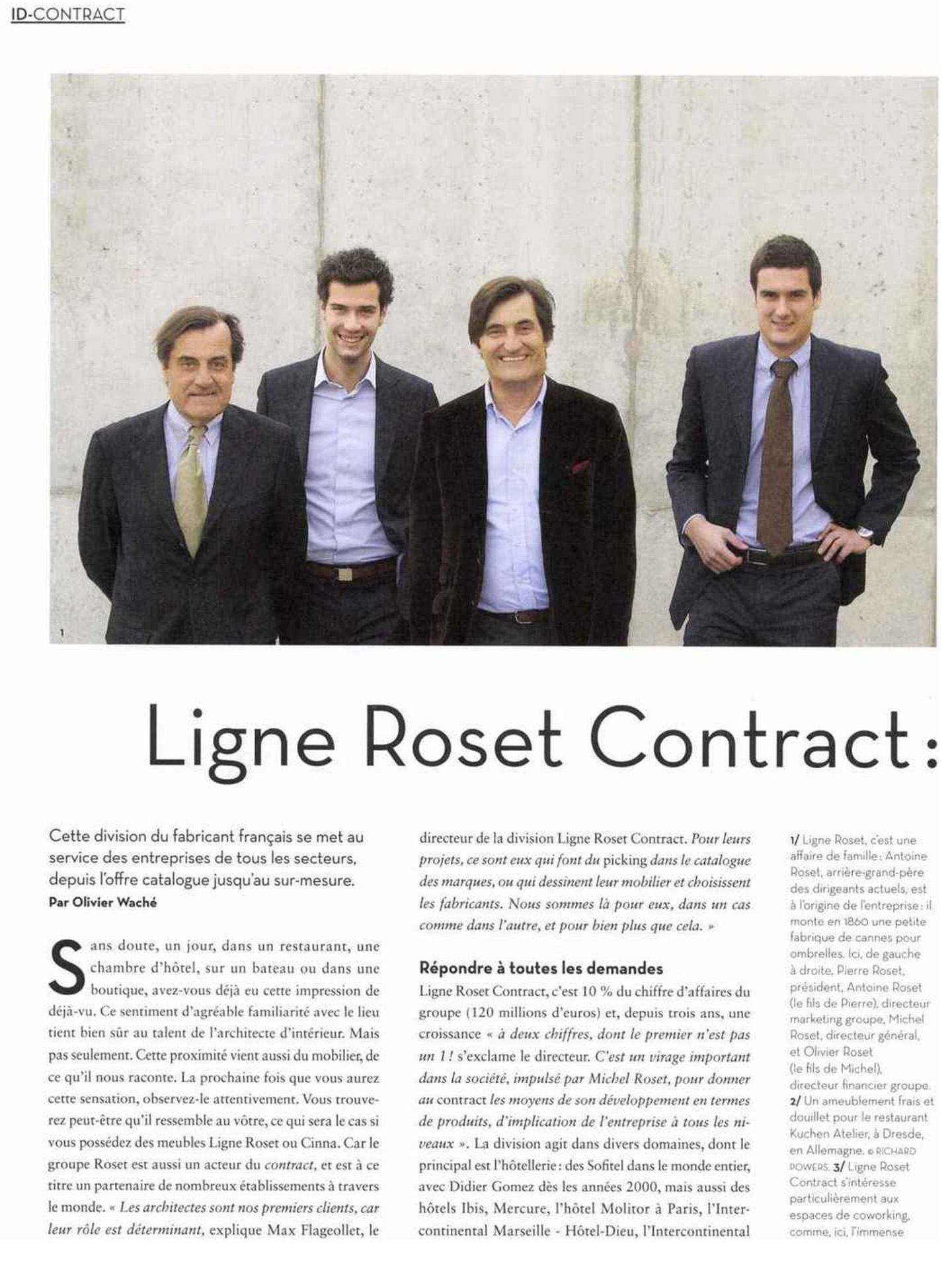 article on the studio jean philippe nuel and ligne roset in the magazine ideat