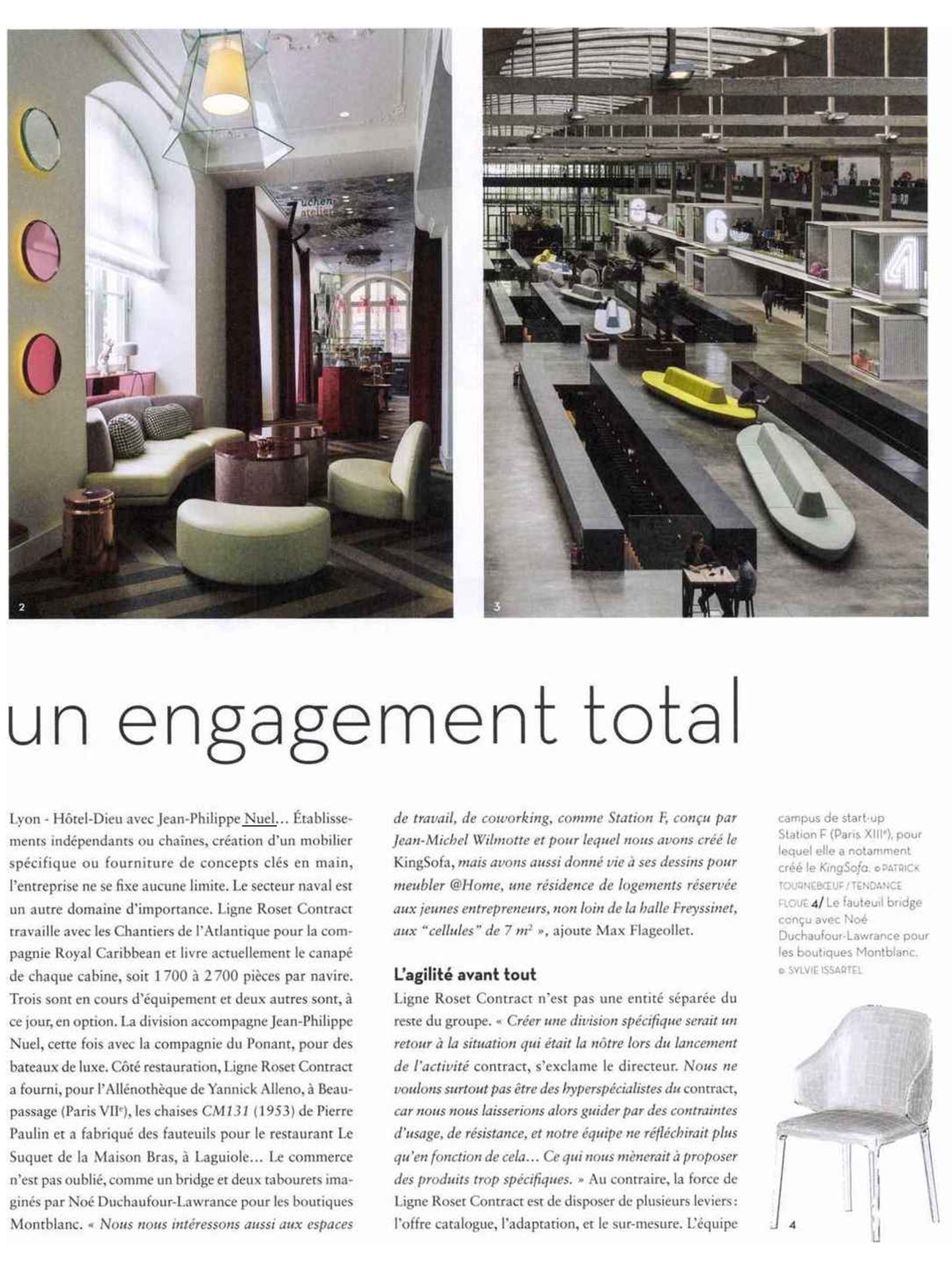 article on the studio jean philippe nuel and ligne roset in the magazine ideat