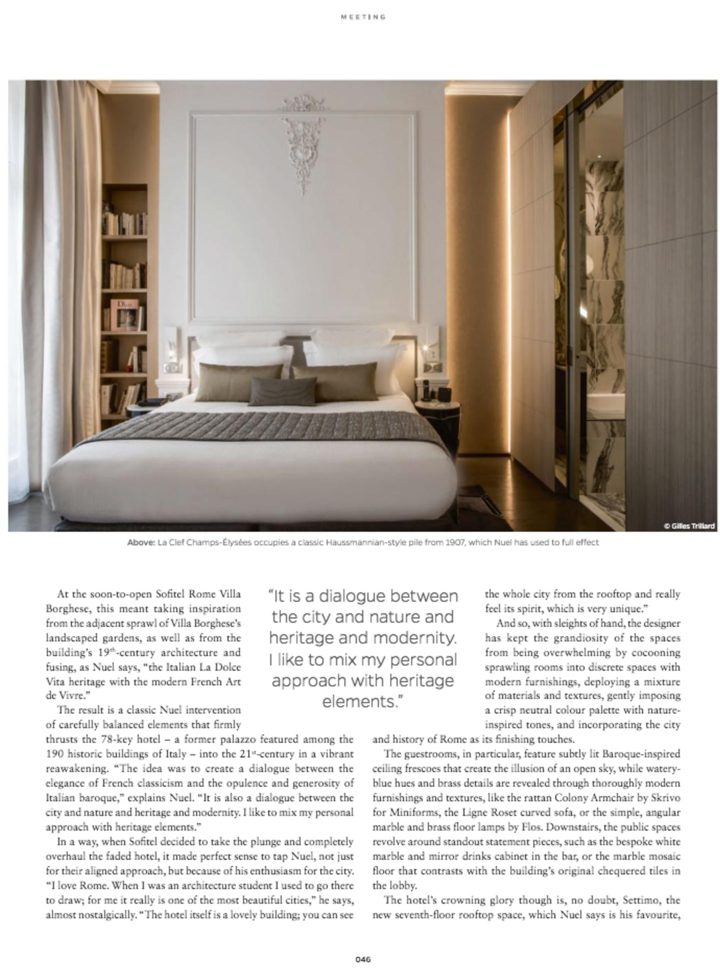 article on jean-philippe nuel in sleeper magazine and his interior design studio
