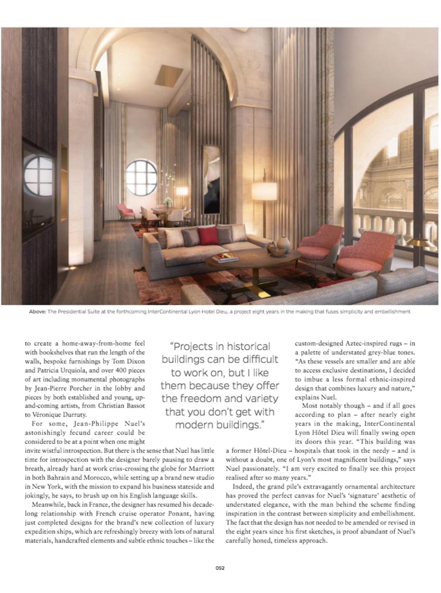 article sur jean-philippe nuel dans le magazine sleeper architecte d'intérieur