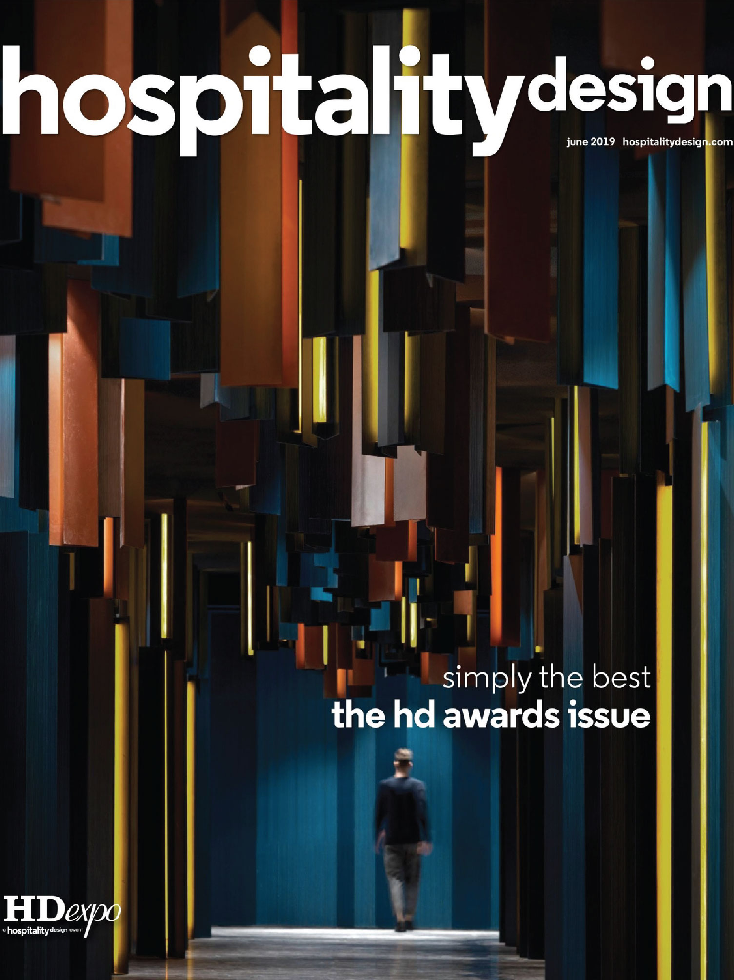 couverture du magazine hospitality design de juin 2019