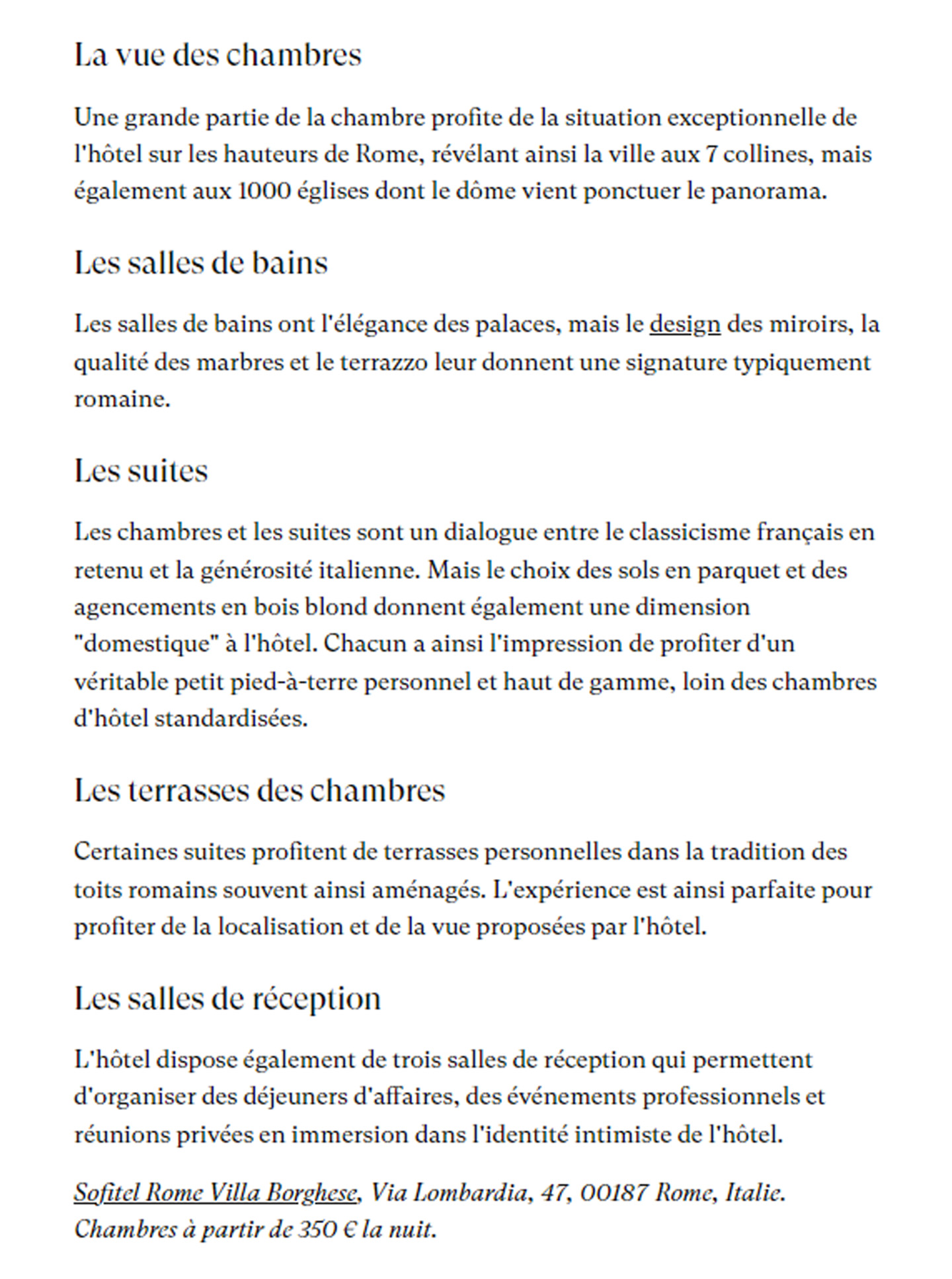 article on the sofitel rome villa borghese, a luxury hotel in the heart of the italian capital designed by the architect and interior designer jean-philippe nuel