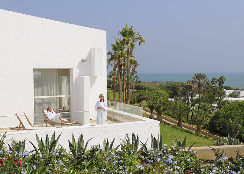 la future chambre d'hôtel dans l'hôtel club med yasmina au maroc réalisé par le studio d'architecture d'intérieur jean-philippe nuel