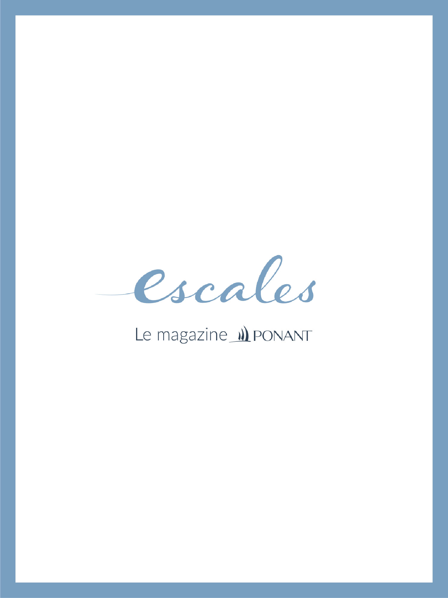 Couverture et logo du magazine escales de ponant