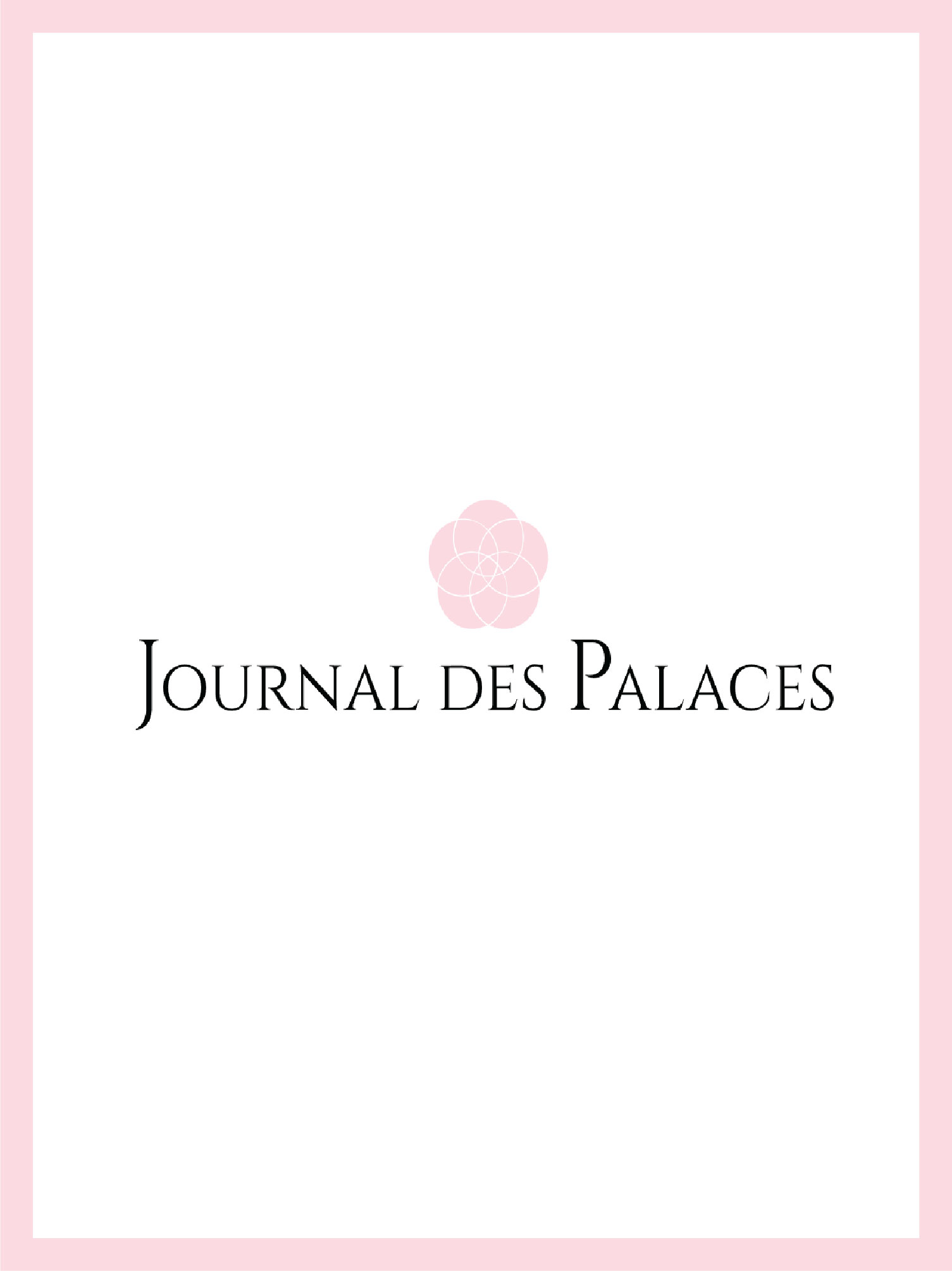 couverture et logo le journal des palaces