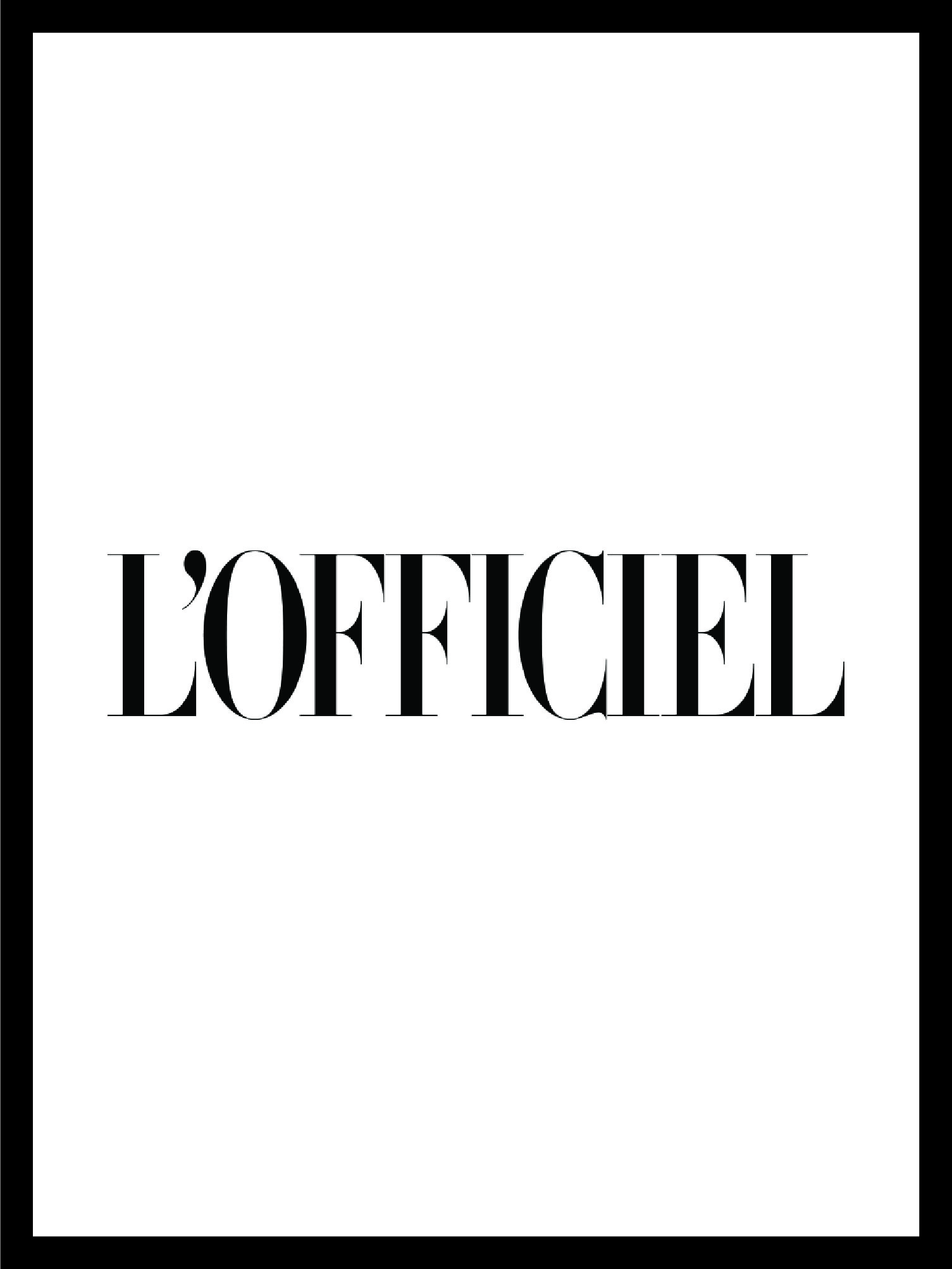 L'officiel couverture et logo du magazine