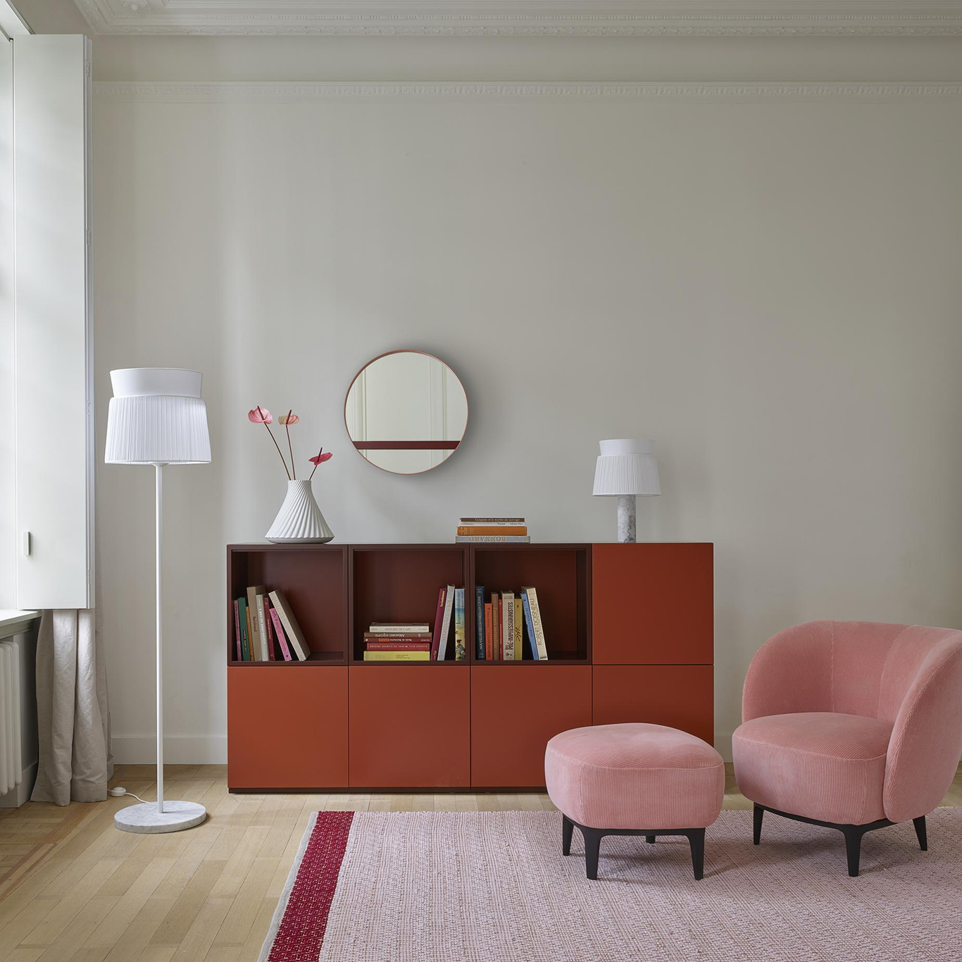 Soufflot seating range for Ligne Roset, armchair and pouffe, interior design, scenography, interior architecture, object design, designer, furniture creation, studio jean-philippe nuel, luxury interior