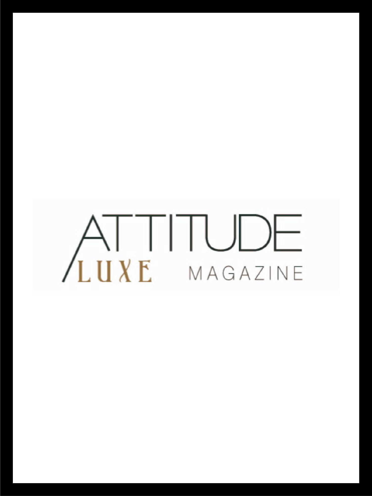 attitude luxe magazine cover and logo