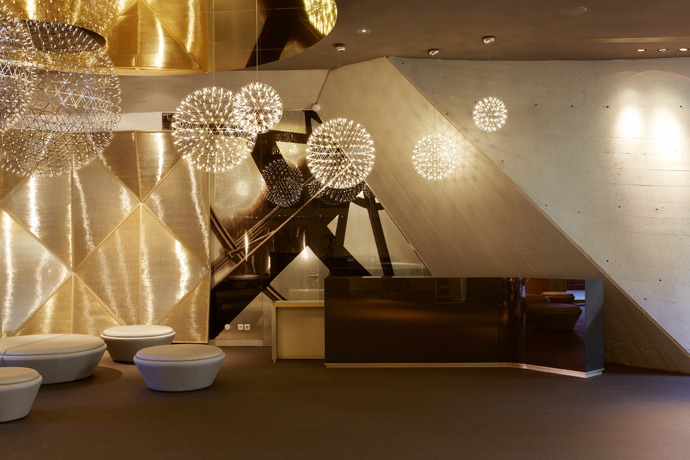 Parc des Princes, living room, decoration, stadium paris with interiors designed by the interior design studio jean-philippe nuel