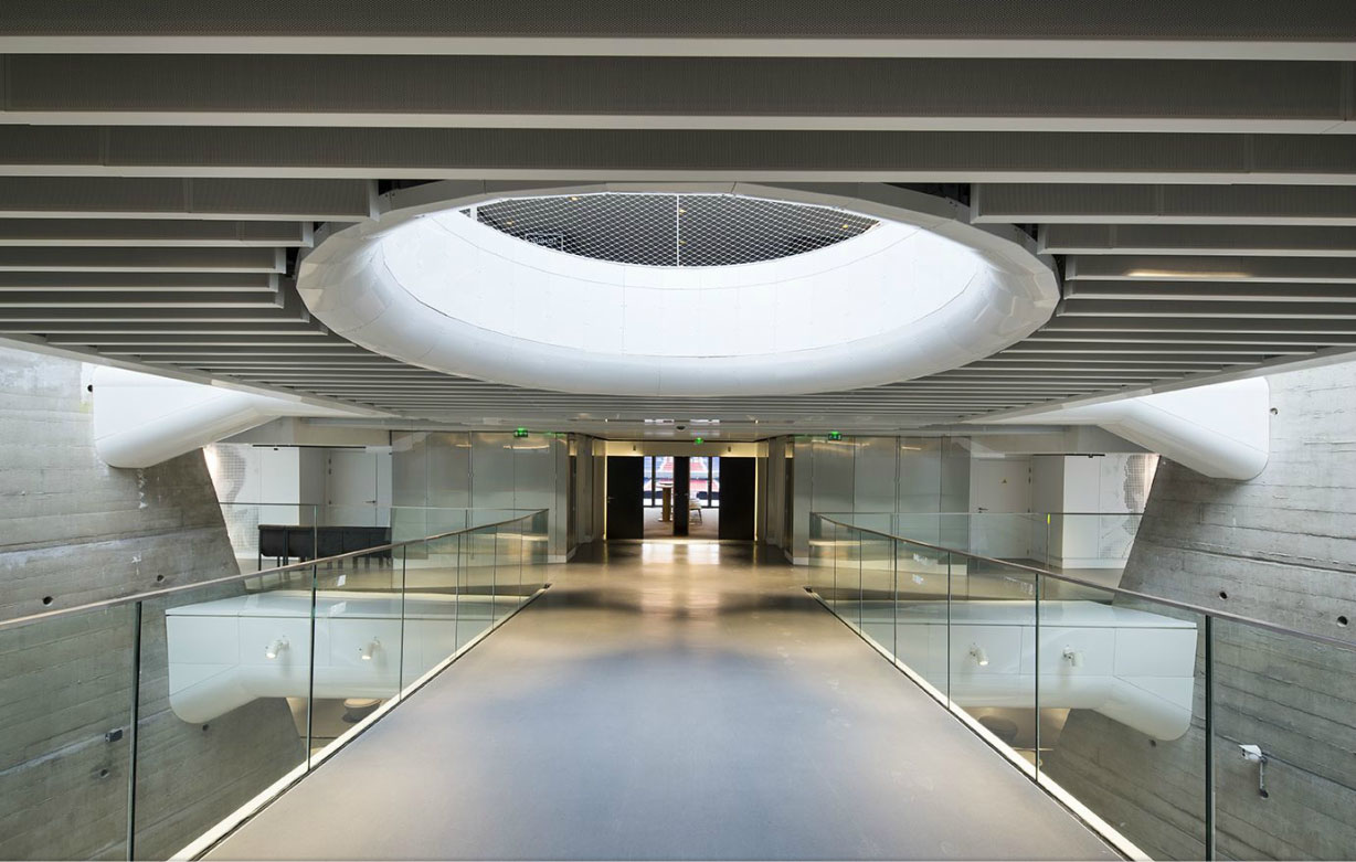 Studio Jean-Philippe Nuel_Parc des Princes, stadium entrance, architecture, renovation, dome designed by the interior design studio jean-philippe nuel