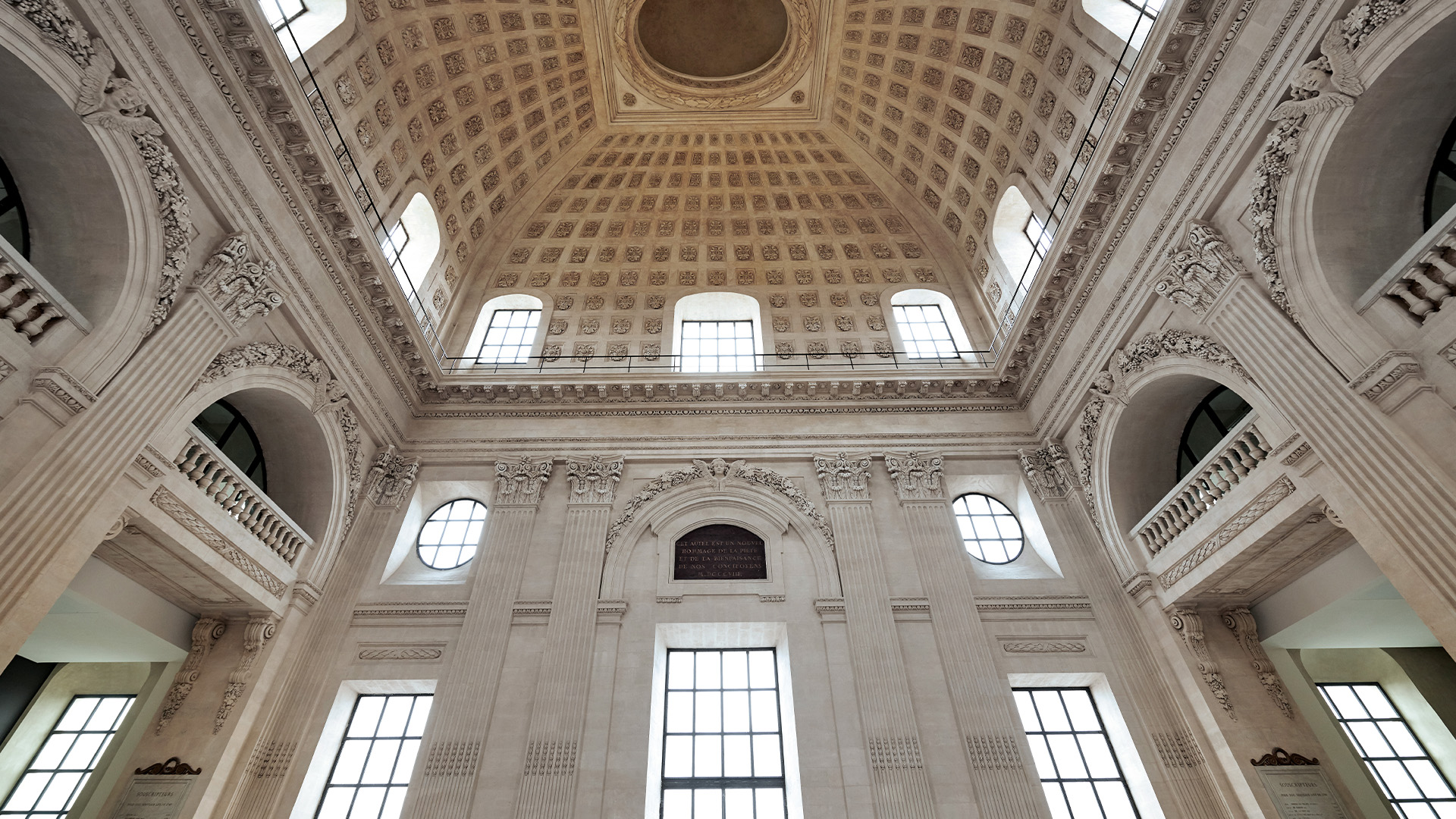 The Dome of the intercontinental lyon hotel dieu, a 5 star luxury hotel designed by the studio jean-philippe nuel