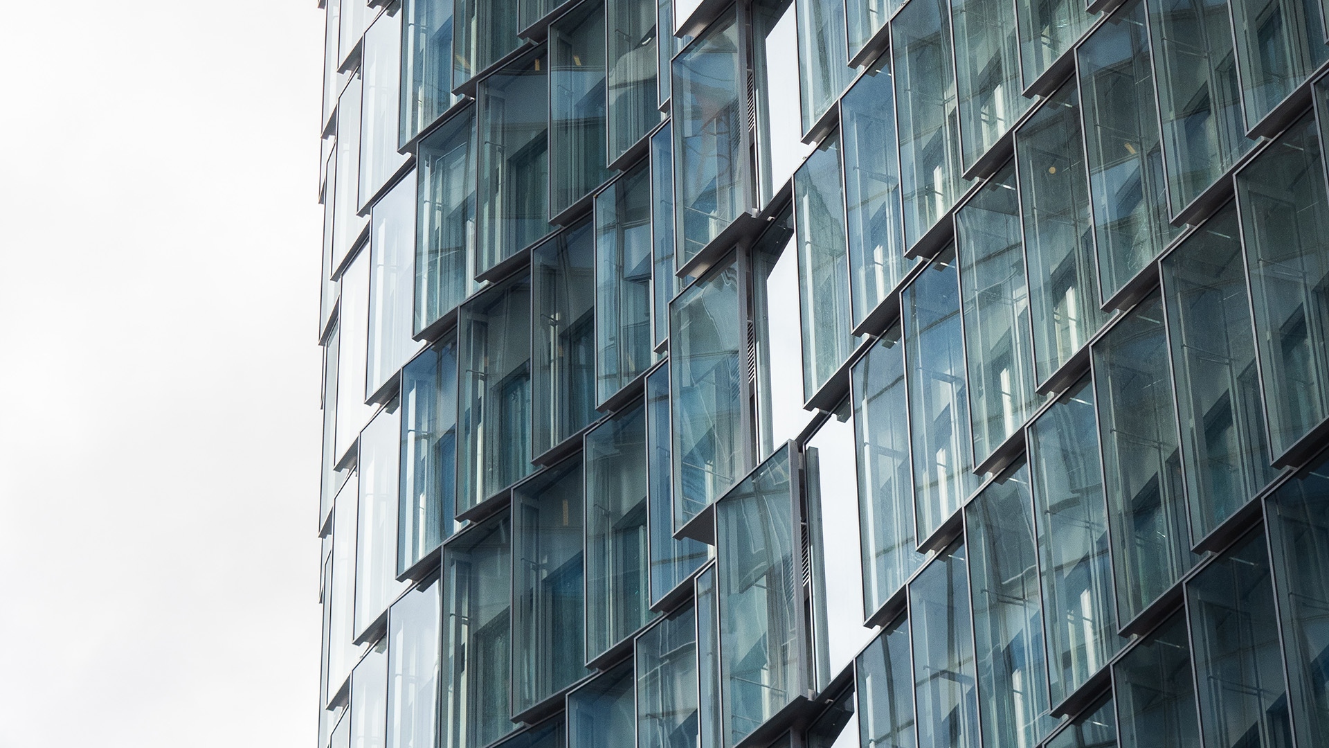 Exterior details of the Alto Tower at La Défense in Paris designed by the interior design studio jean-philippe nuel, in the heart of the business district of the capital, tertiary, corporate design, interior design