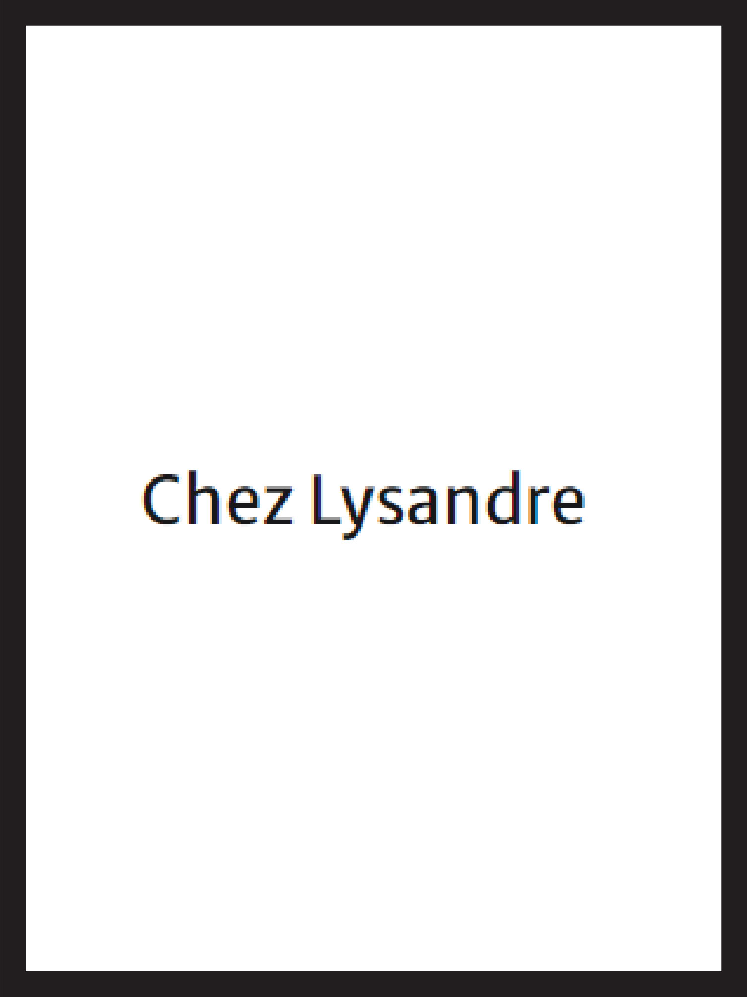 logo of the magazine chez lysandre