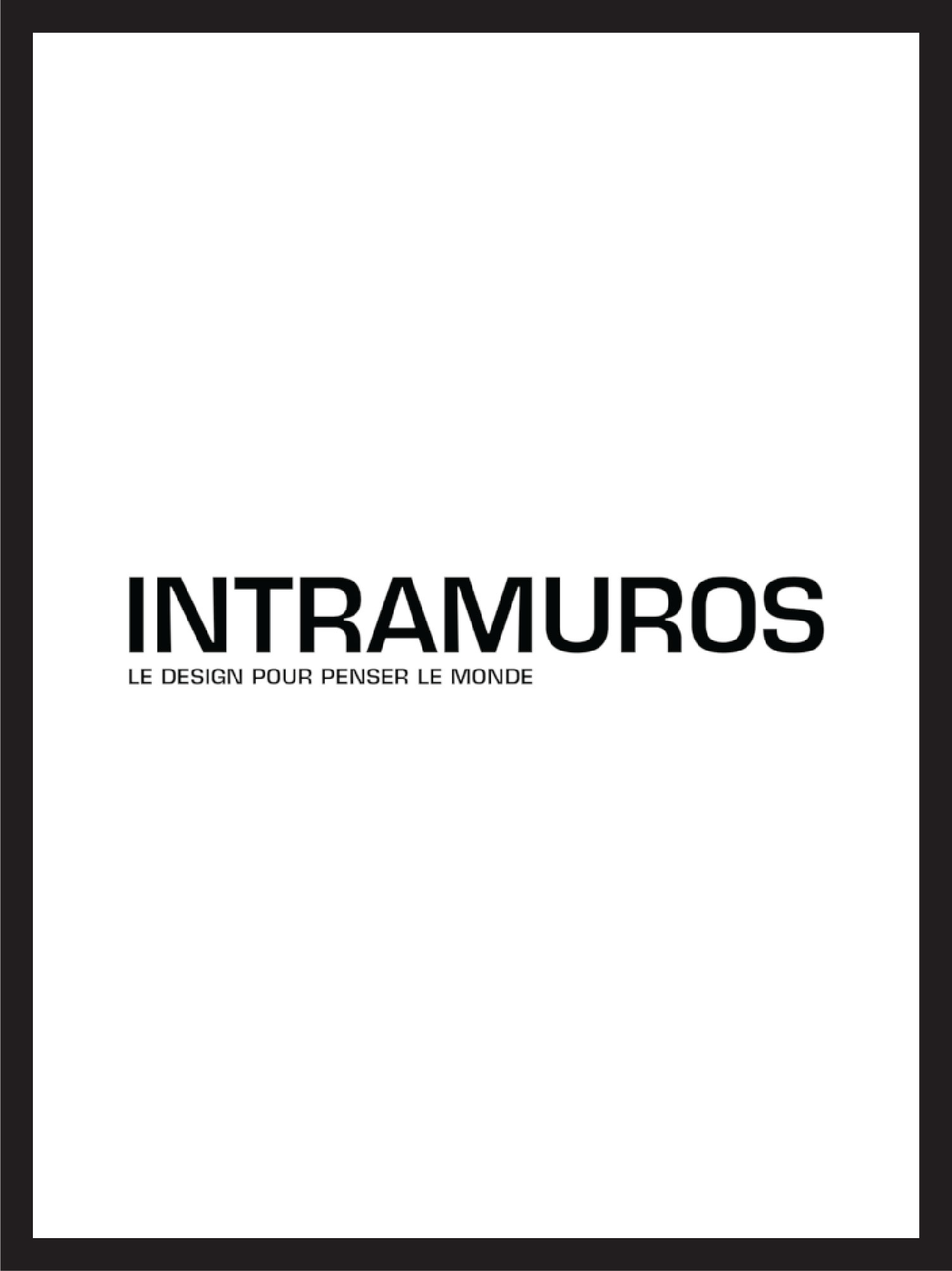 couverture et logo intramuros