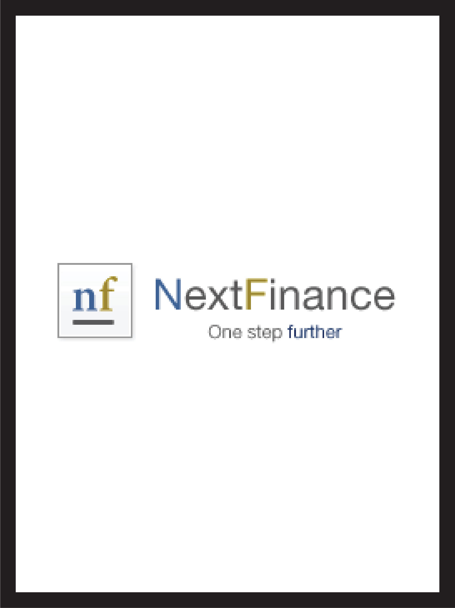 couverture et logo next finance