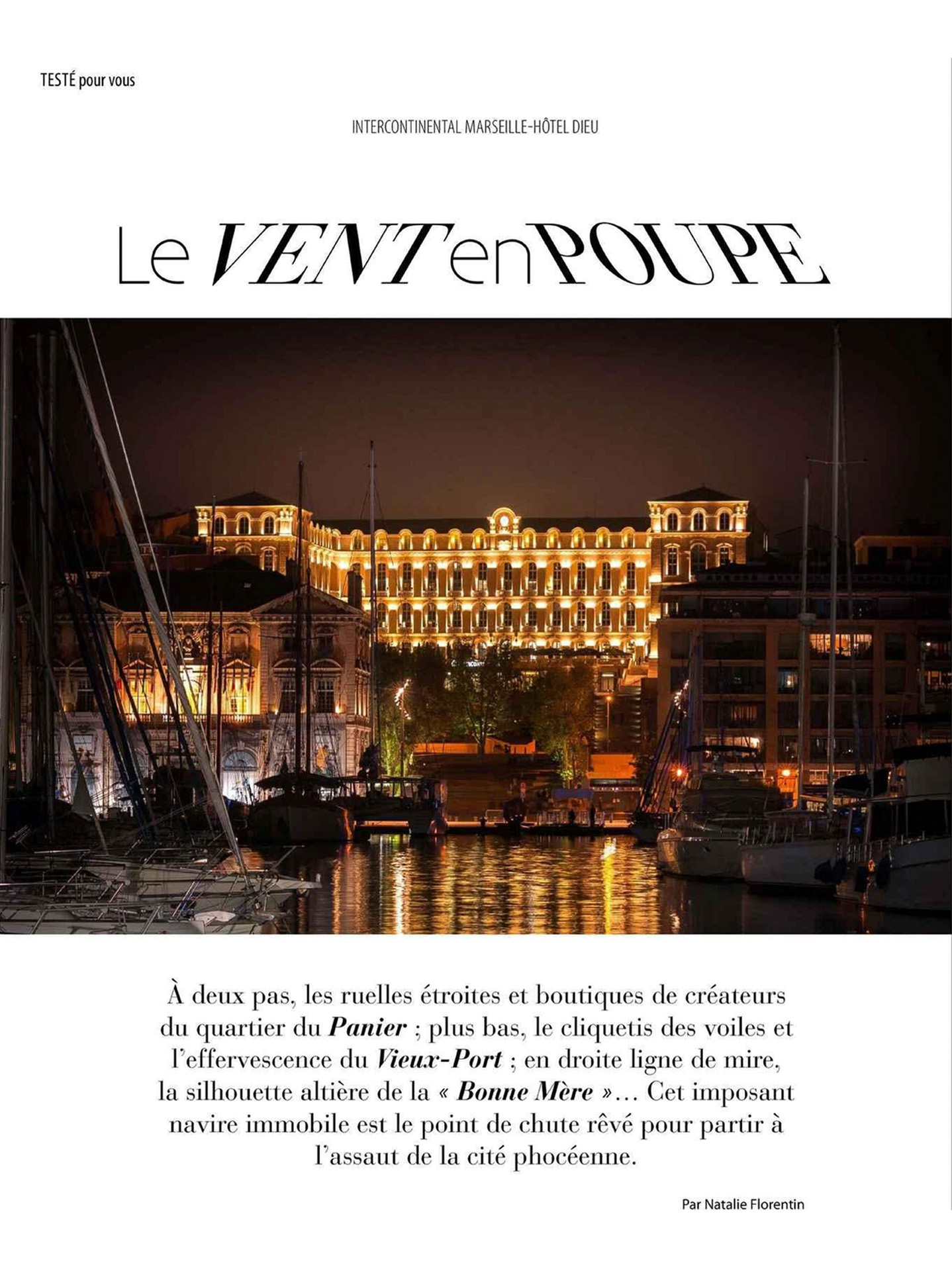 Article on InterContinental Marseille hotel dieu, studio jean-philippe nuel, notre dame de la garde, 5 star luxury hotel, interior design, luxury hotel, interior design