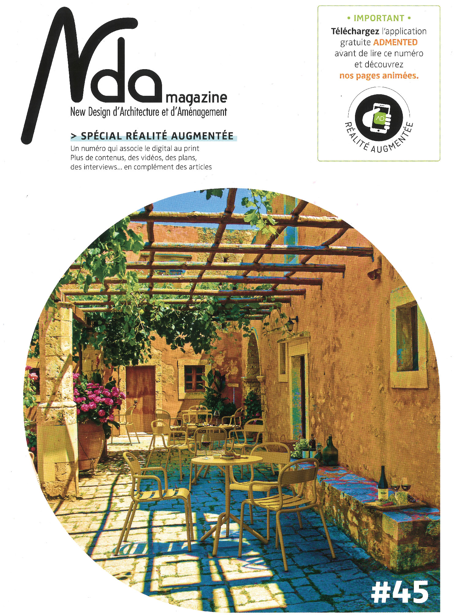 couverture nda magazine été 2021 et article sur le sofitel rome villa boghese réalisé par le studio jean-philippe nuel