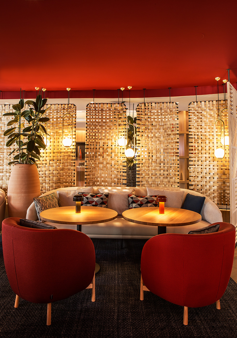 Tapas bar of the helianthal hotel and spa in Saint Jean de Luz, 4 star lifestyle hotel, seaside hotel designed by the interior design studio jean-philippe nuel, basque country decoration