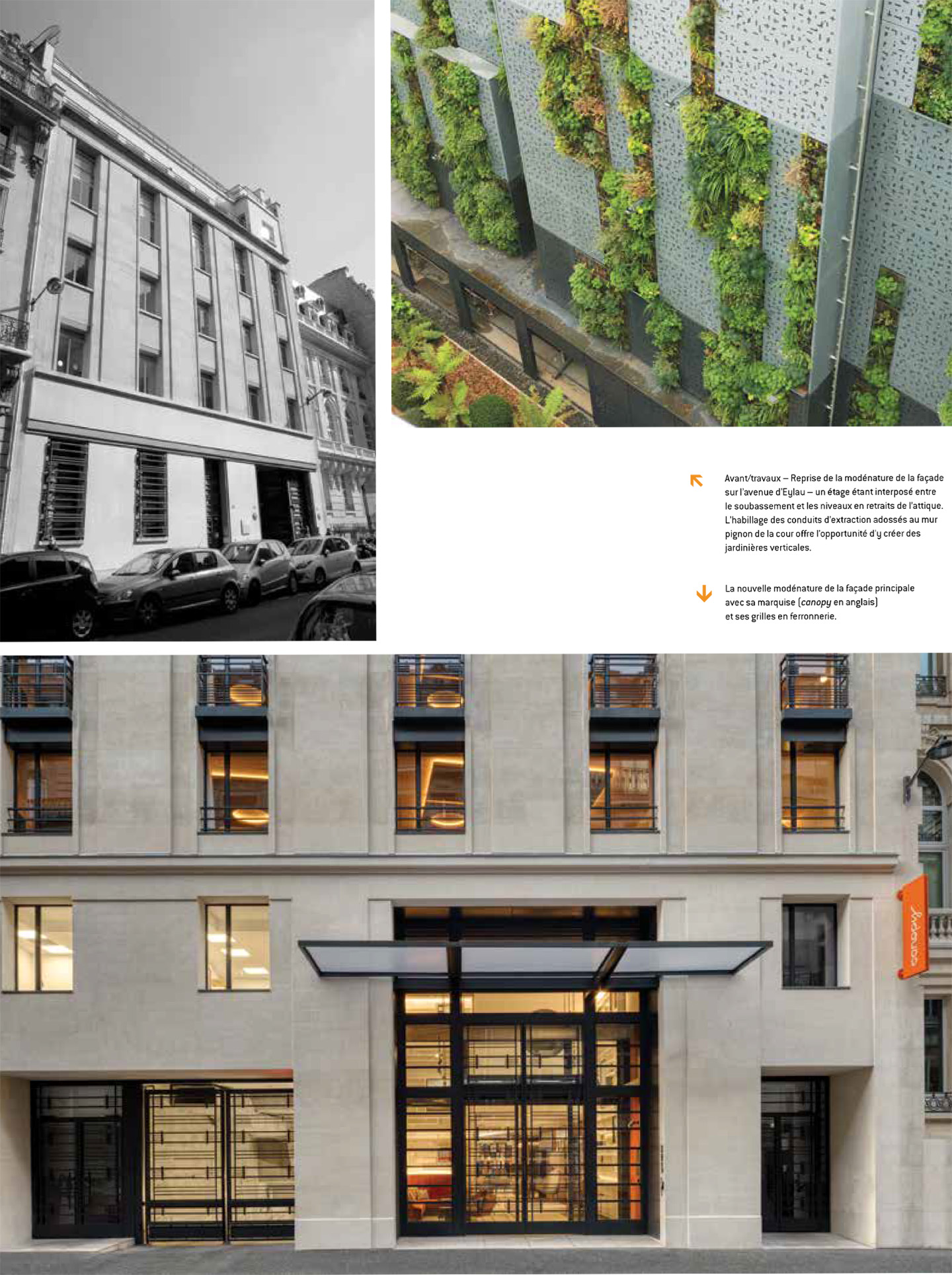 Article on the Canopy by Hilton Paris Trocadero designed by jean-Philippe Nuel studio in archistorm magazine, new lifestyle hotel, luxury interior design, paris center, french luxury hotel