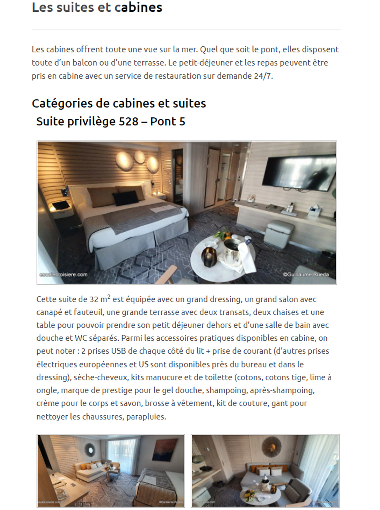 Article on Le Bougainville du Ponant designed by jean-Philippe Nuel studio in the magazine escale croisière, luxury cruise ship, interior design