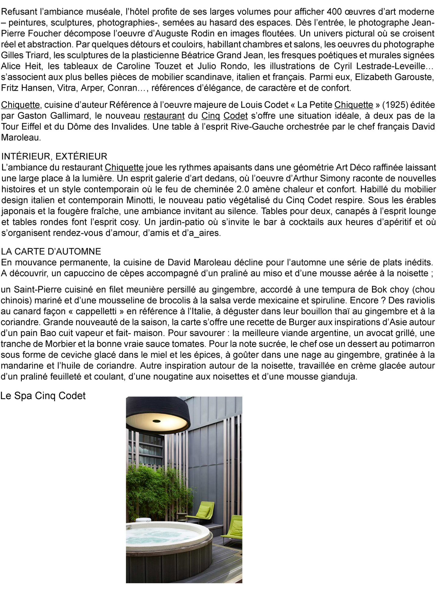 Article sur la cinq codet paris, hotel de luxe au centre de paris rénové par le studio d'architecture d'intérieur jean-philippe nuel, chambre avec vue panoramique et spa