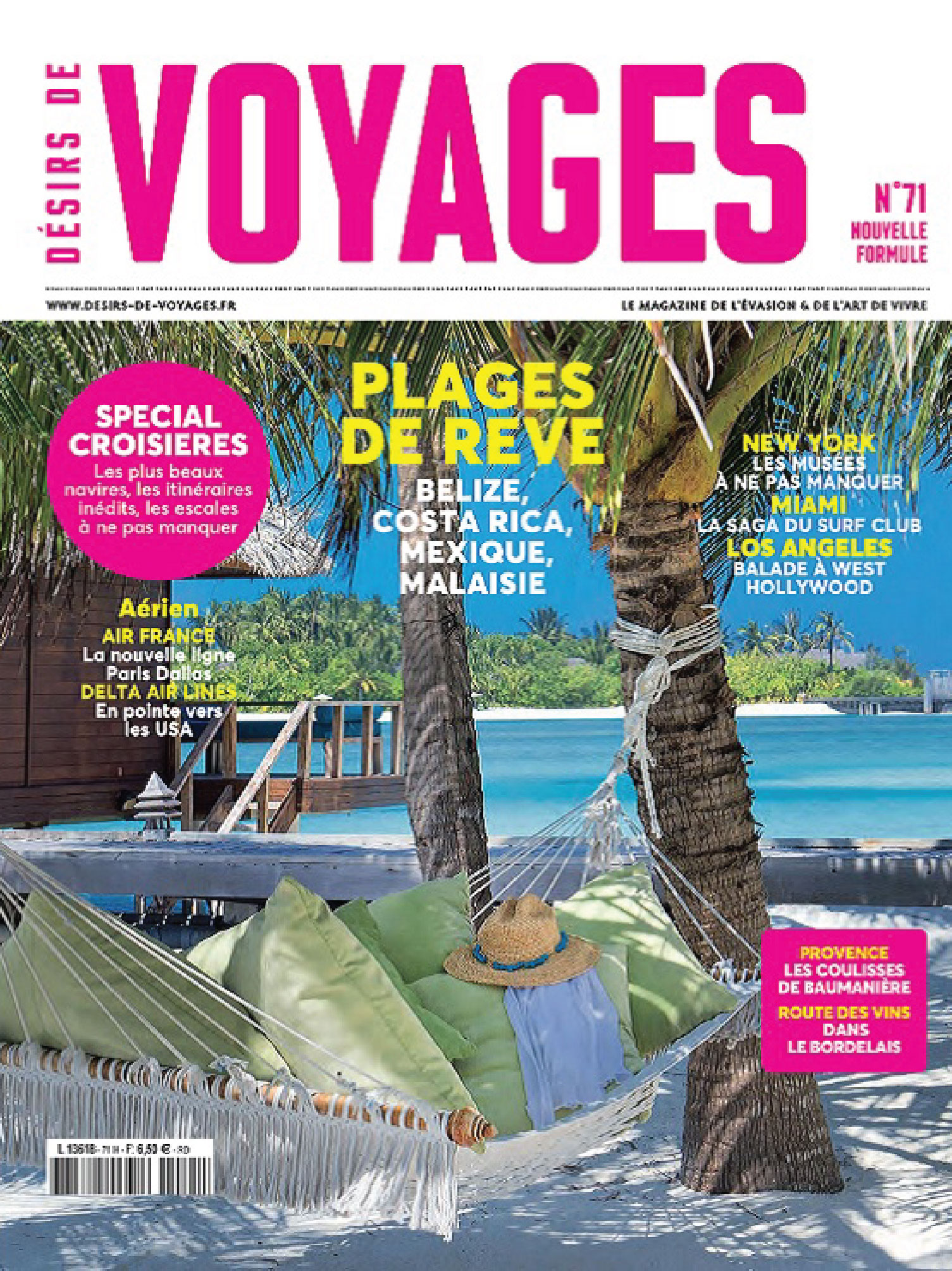 cover of the magazine desirs de voyage may 2019