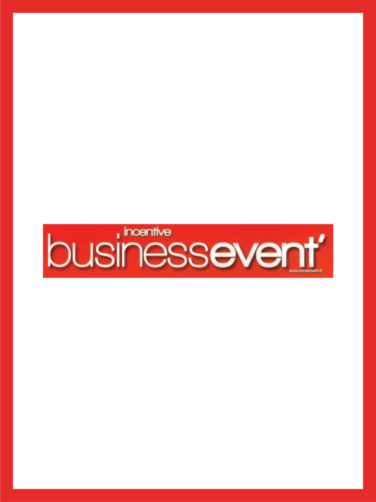 couverture et logo magazine incentive business event