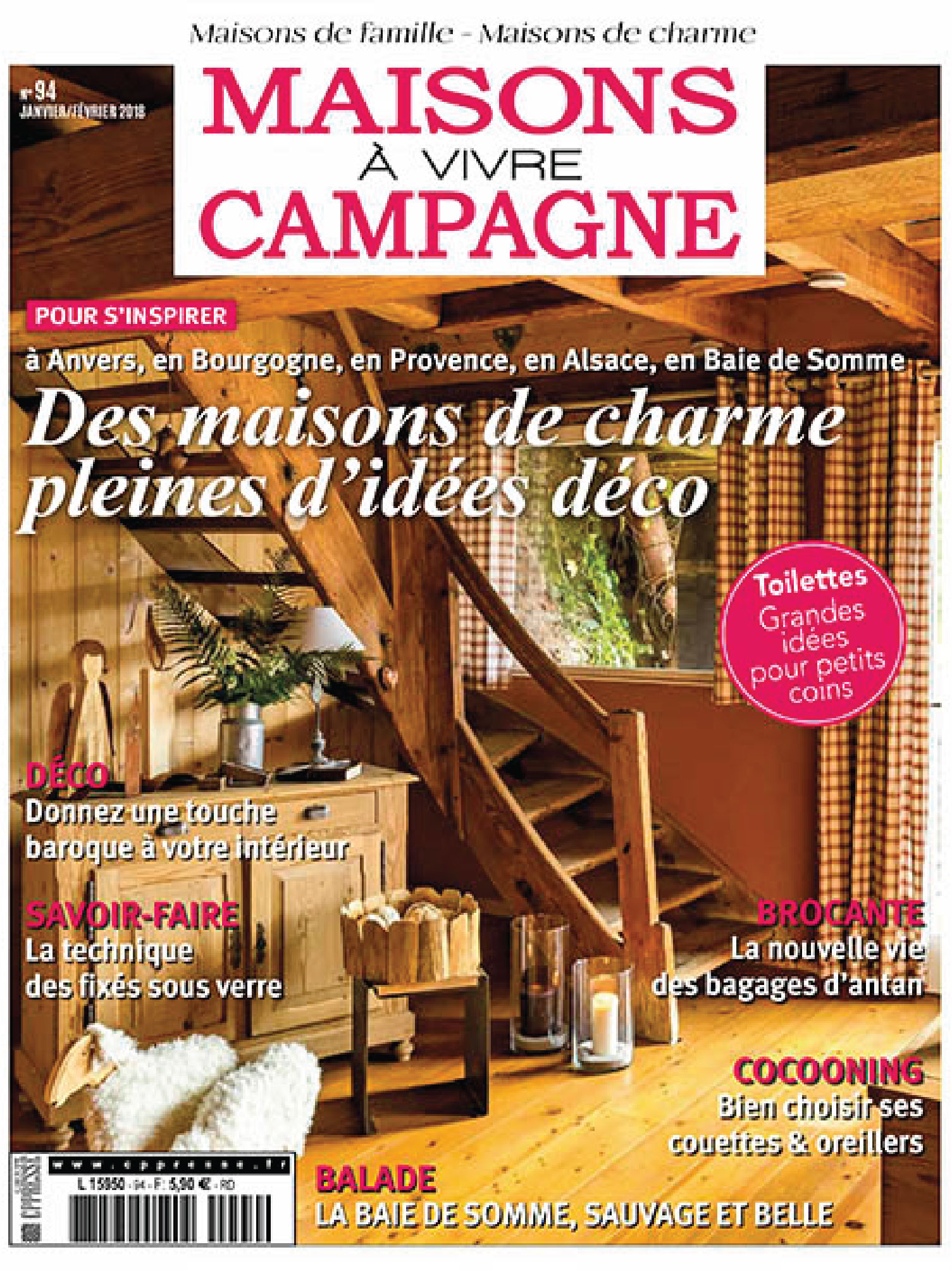 cover of the magazine maison à vivre february 2018
