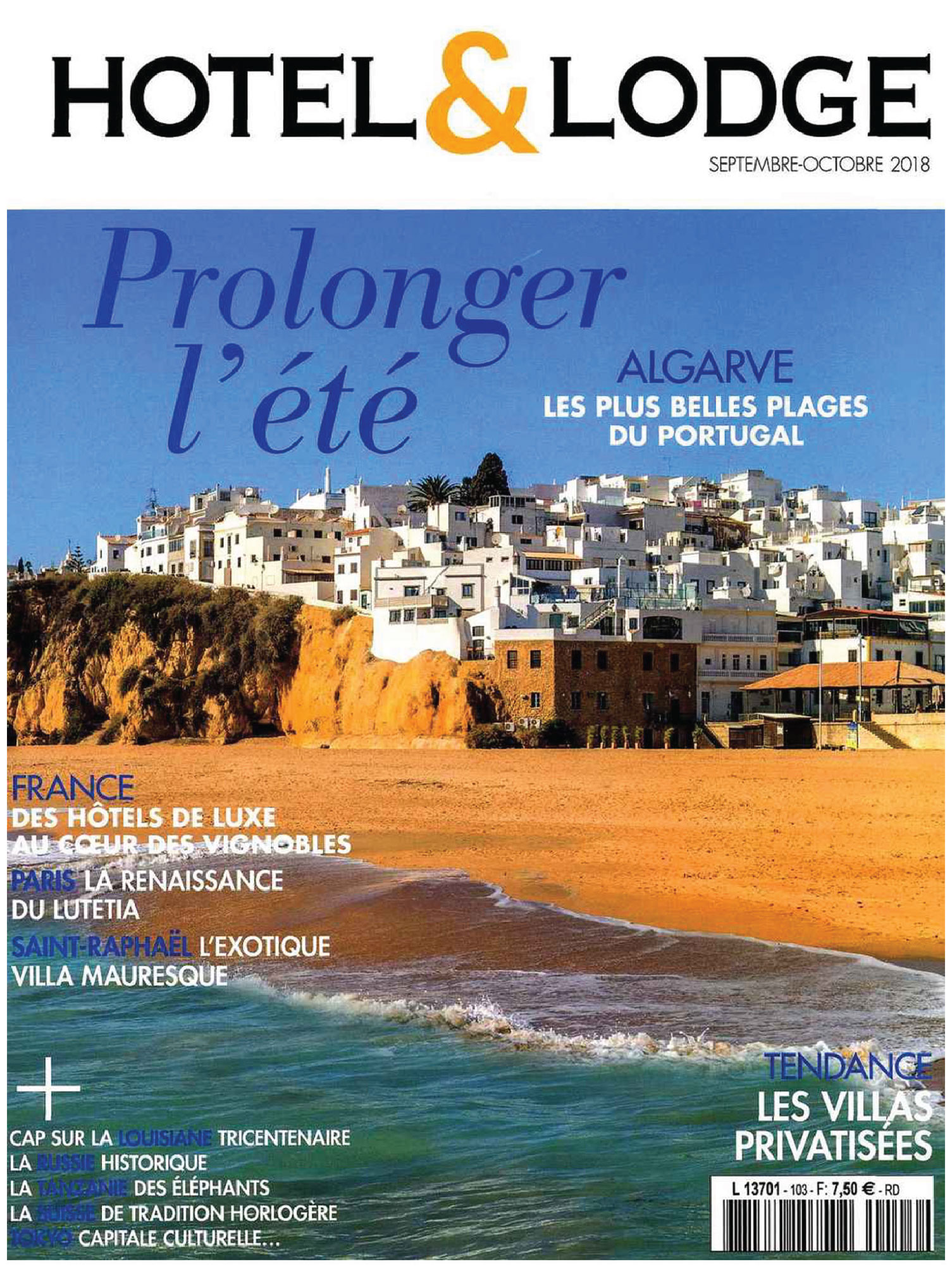 Hôtel & Lodge couverture du magazine septembre 2018