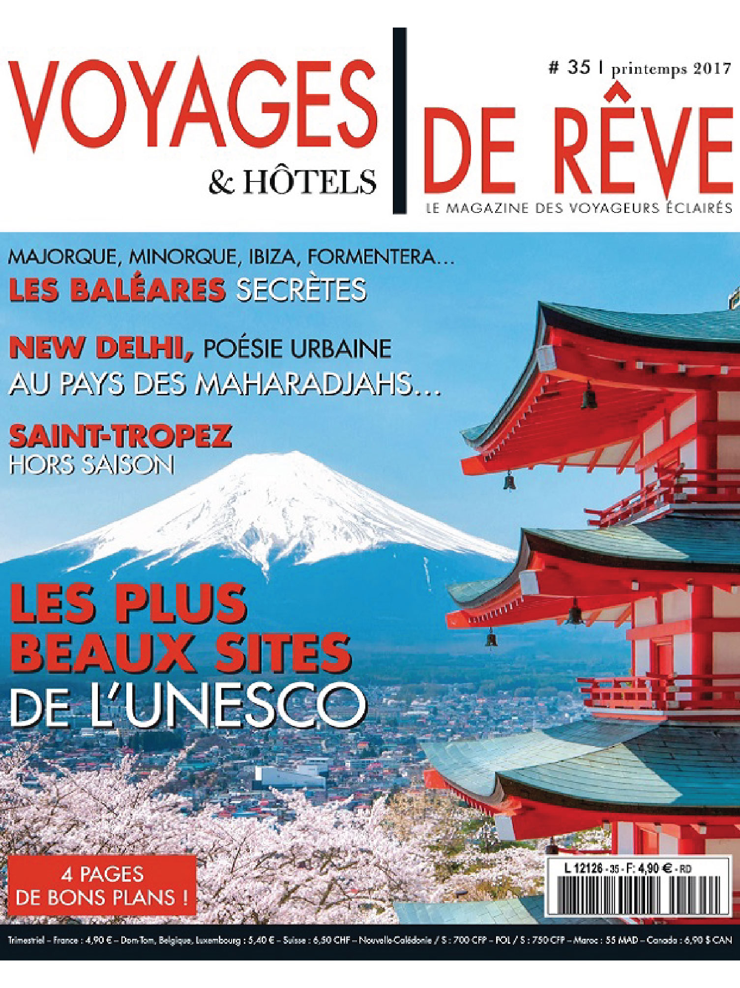 cover of the magazine voyage de reve march 2017