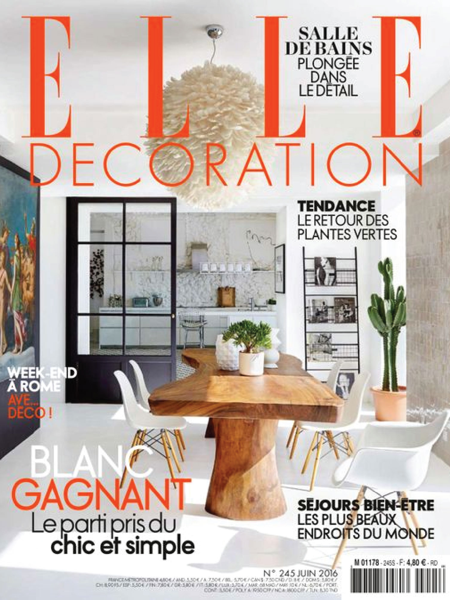 cover of the magazine elle decoration june 2016