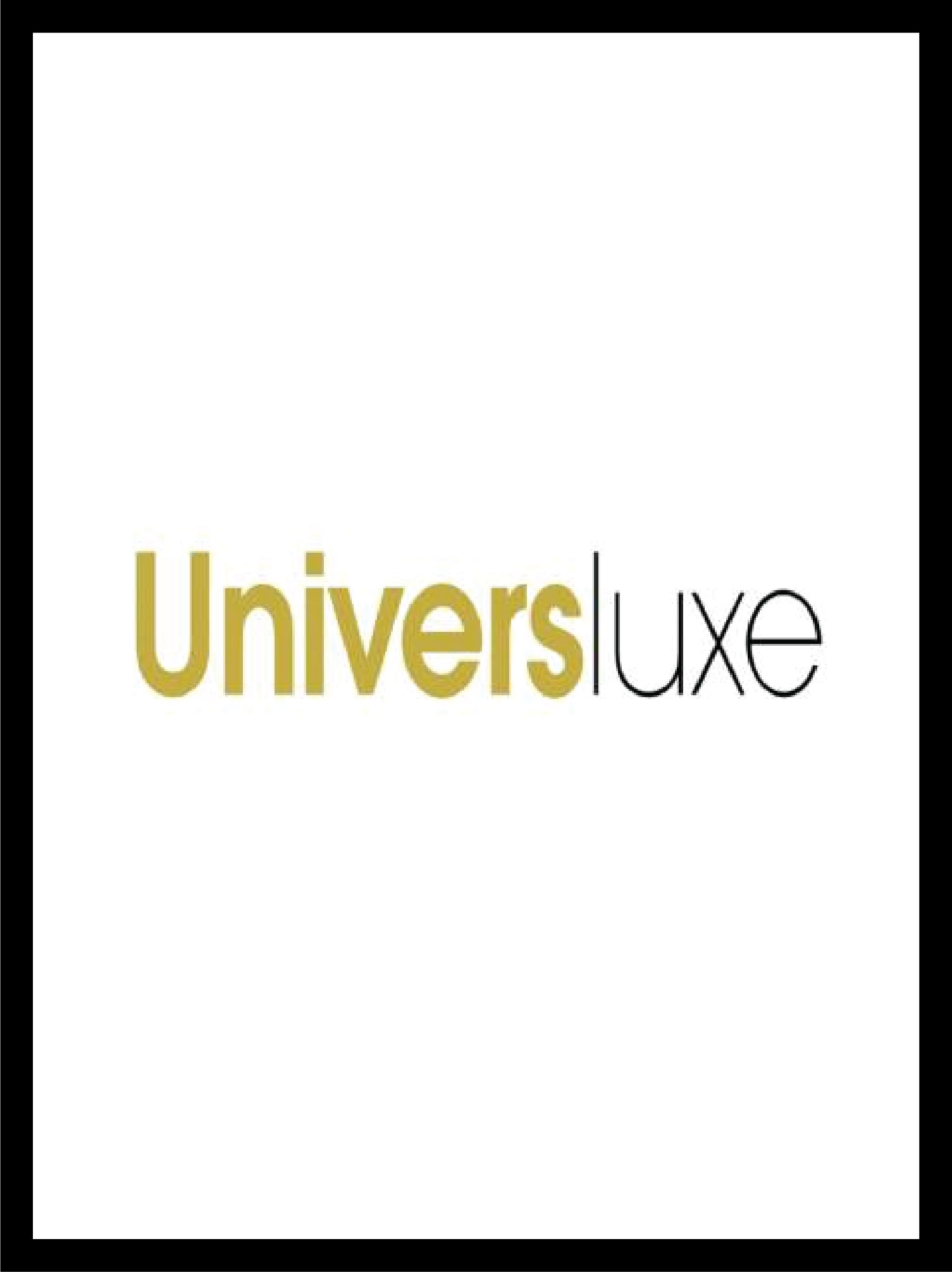 logo of the magazine univers luxe september 2016