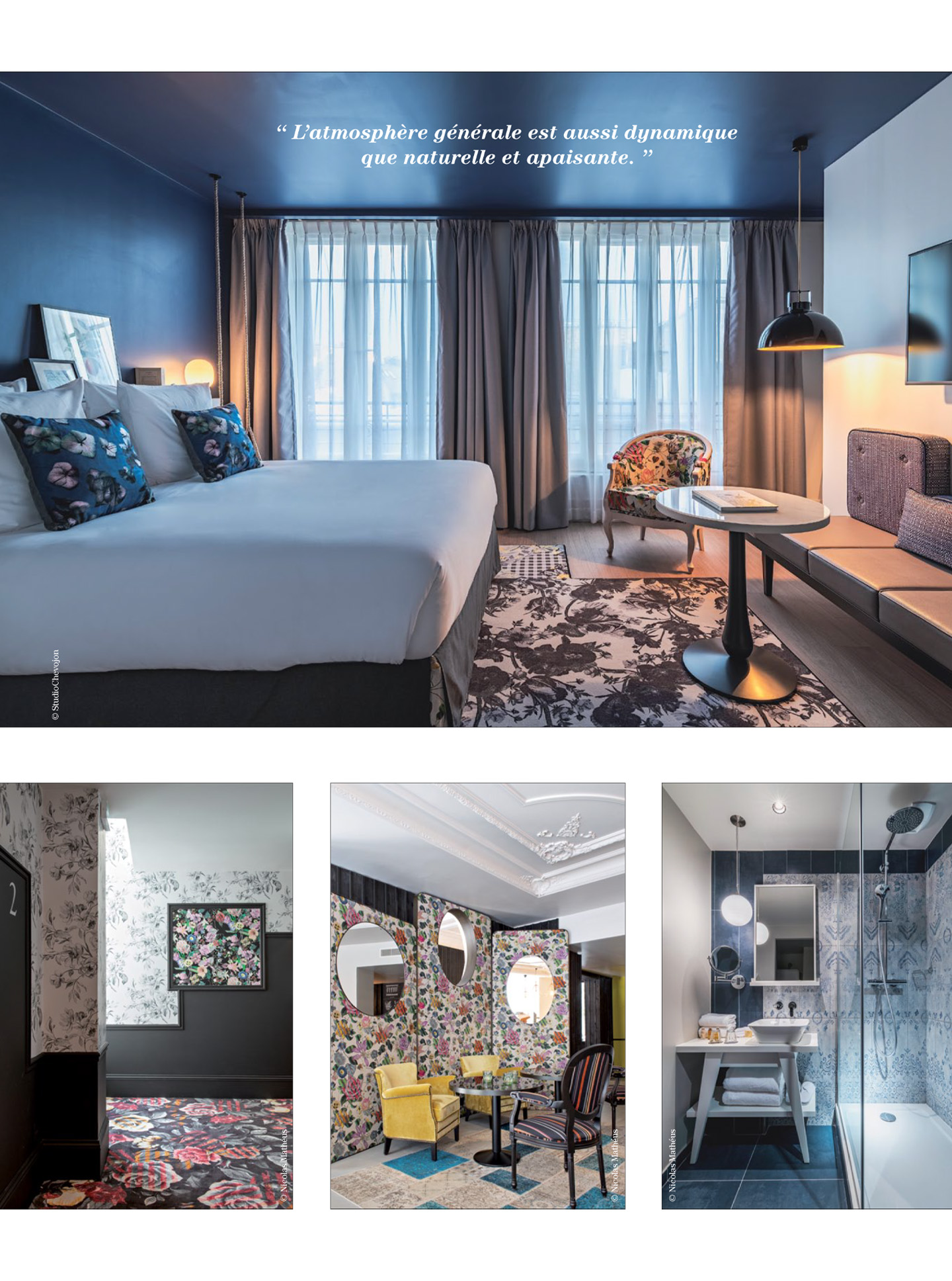 article on the belleval paris by the interior design studio jean-philippe nuel in artravel magazine, lifestyle hotel with a botanical and floral decoration