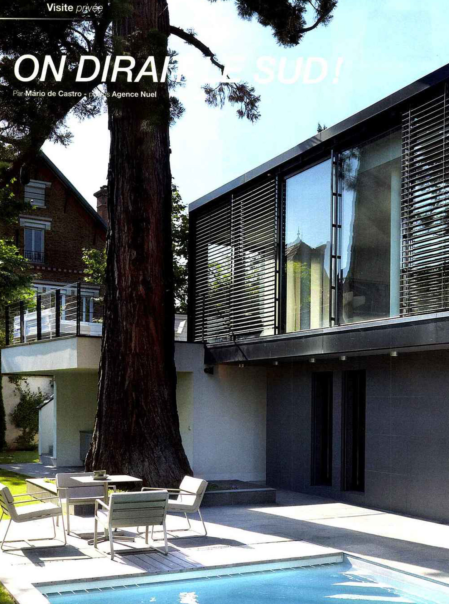 article sur la villa privée varenne réalisée par le studio d'architecture d'intérieur jean-philippe nuel dans le magazine belles demeures