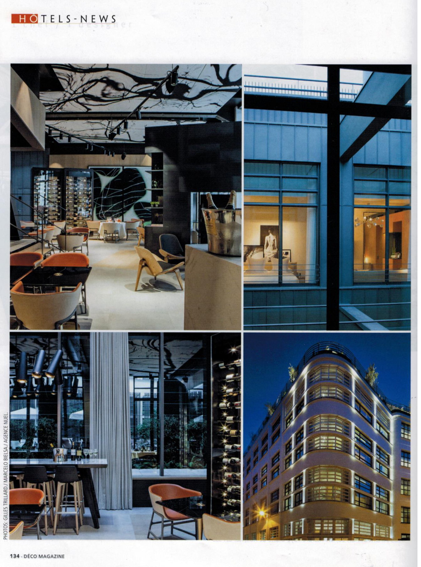 article on the cinq codet in deco magazine, 5 star luxury hotel designed by the interior design studio jean-philippe nuel