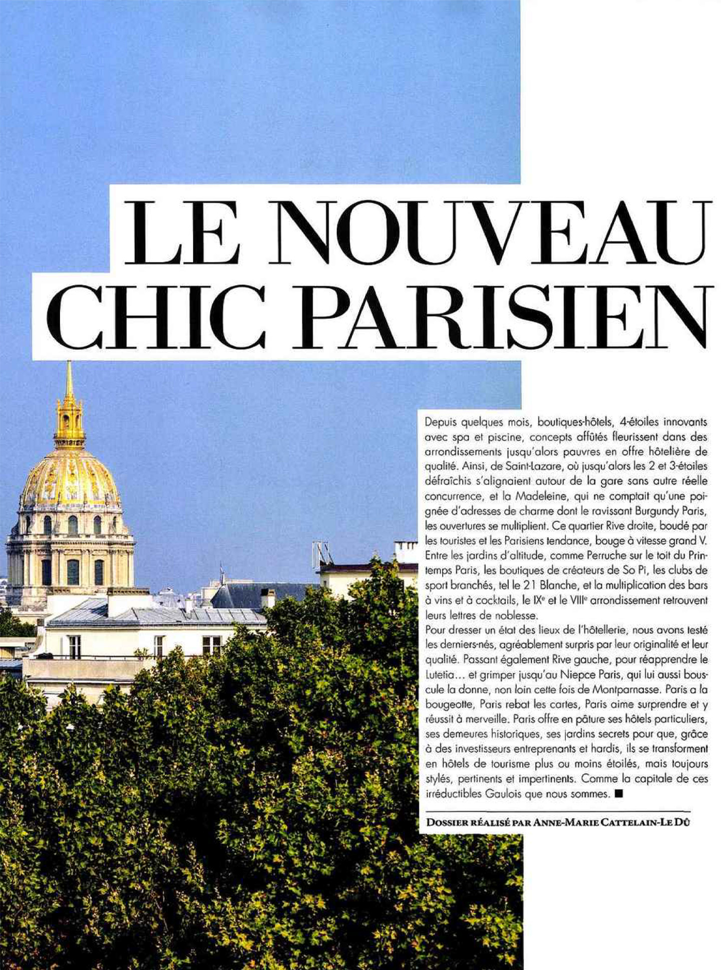 Article sur le belleval réalisé par le studio jean-Philippe Nuel dans le magazine hotel & lodge, nouvel hotel lifestyle, architecture d'intérieur de luxe, paris centre, hotel 4 étoiles français