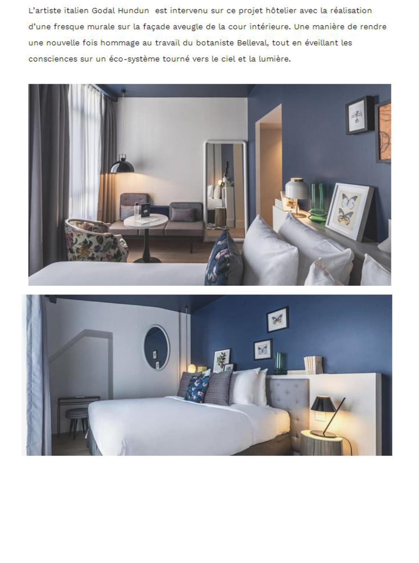 Article on Le Belleval by jean-Philippe Nuel studio in Intramuros magazine, new luxury hotel, lifestyle, luxury interior design, Parisian hotel