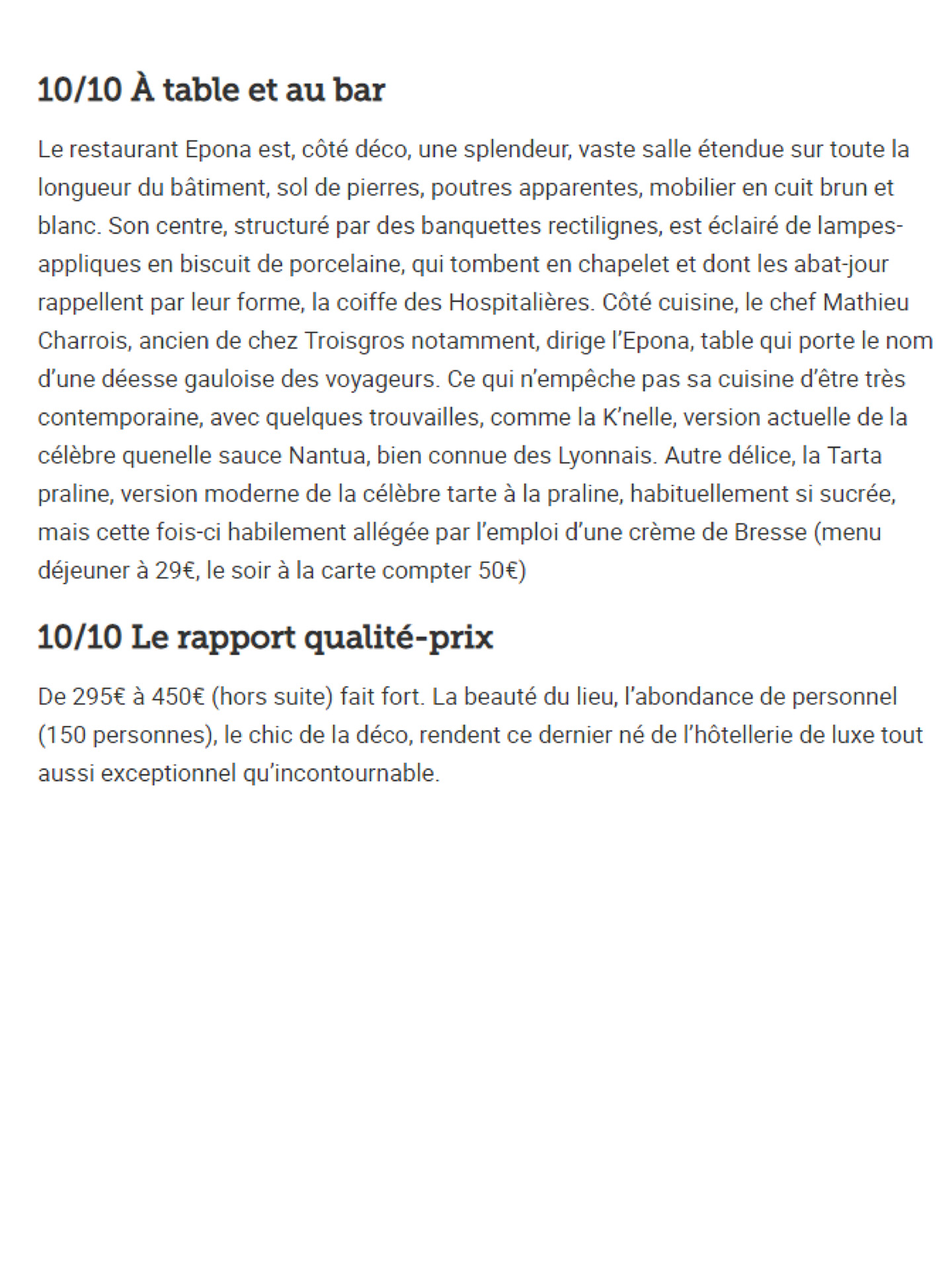 Article on the InterContinental Lyon - Hôtel Dieu realized by the studio jean-Philippe Nuel in the figaro magazine, new lifestyle hotel, luxury interior design, paris center, french luxury hotel