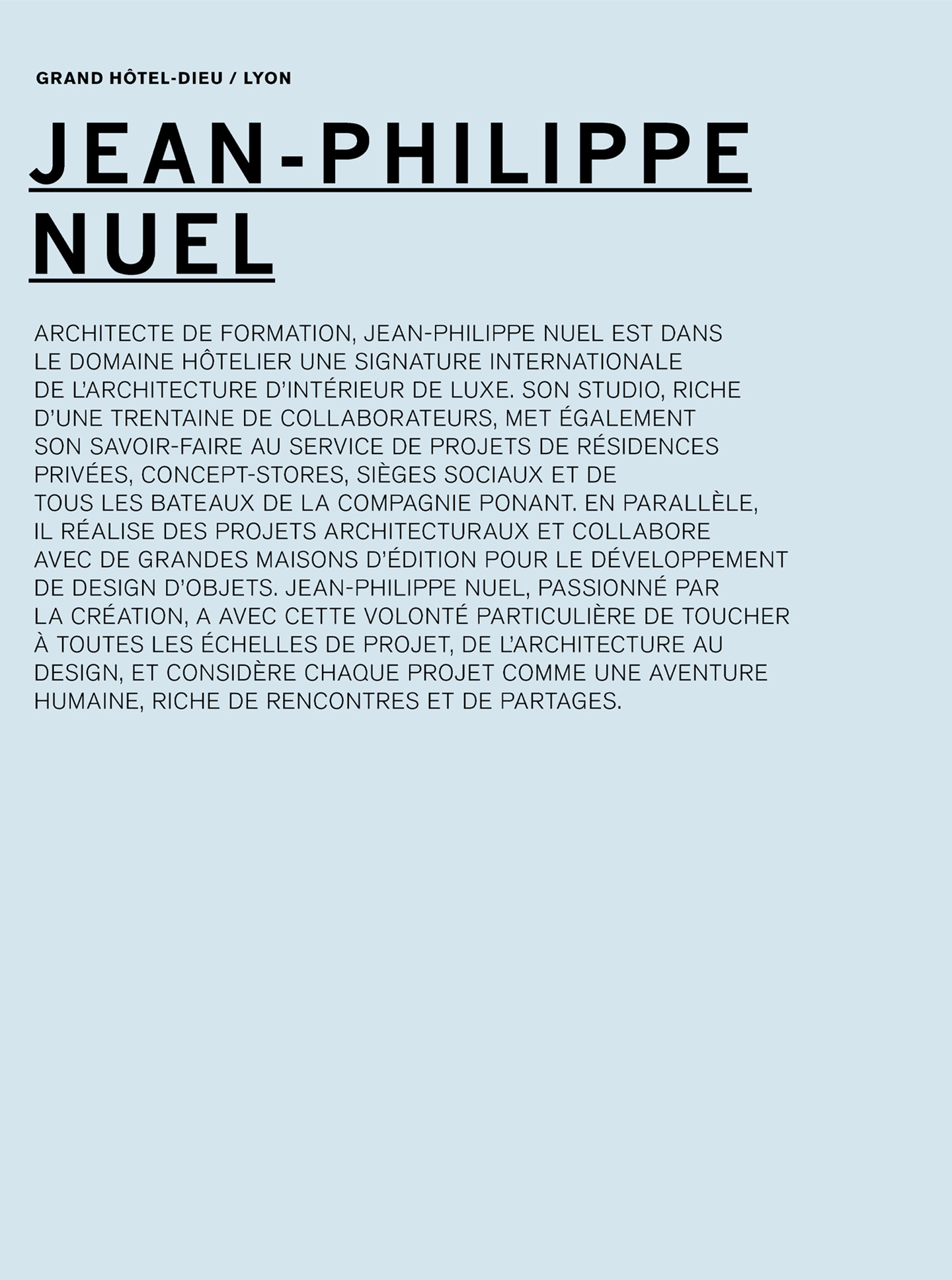 Article on the interior design studio specialized in luxury hotels jean-philippe nuel in the magazine L'officiel voyage