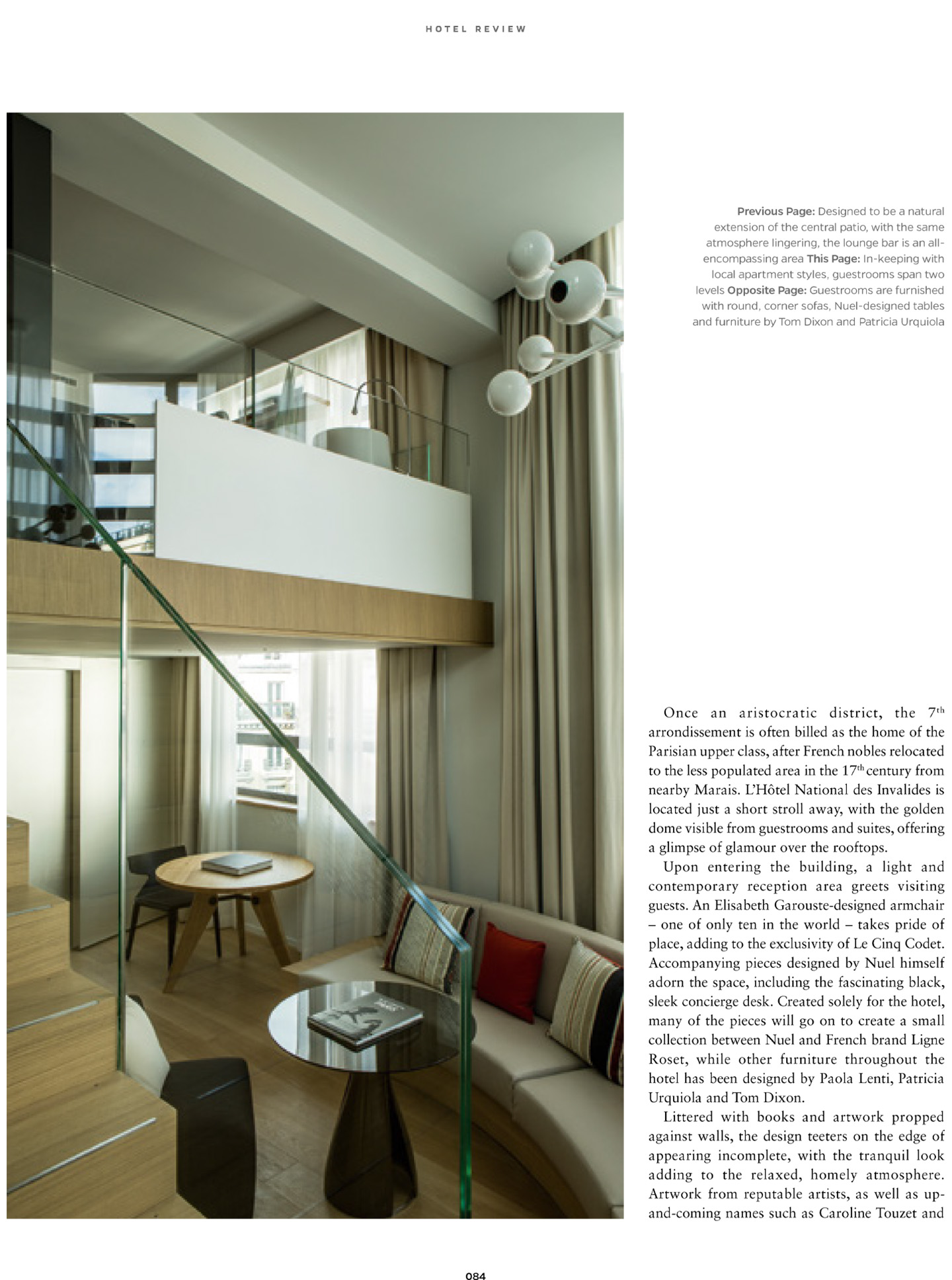 article on the hotel le cinq codet in sleeper magazine by the interior design studio jean-philippe nuel