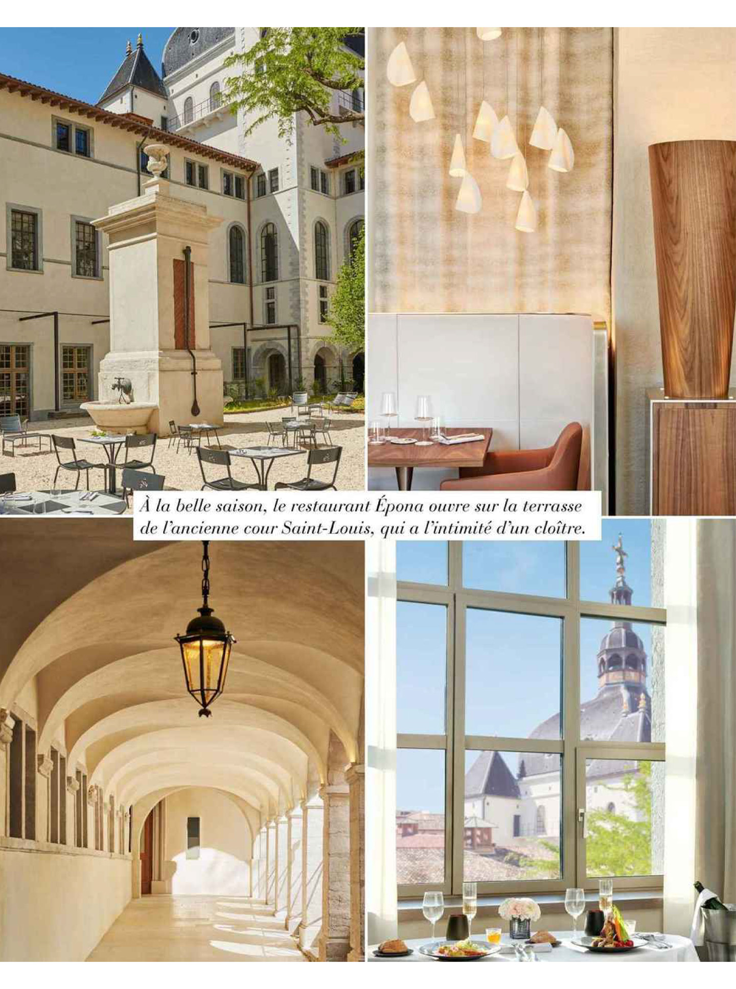 Article on the InterContinental Lyon Hotel Dieu realized by the studio jean-Philippe Nuel in the magazine Voyage de luxe, new luxury hotel, luxury interior design, historical heritage