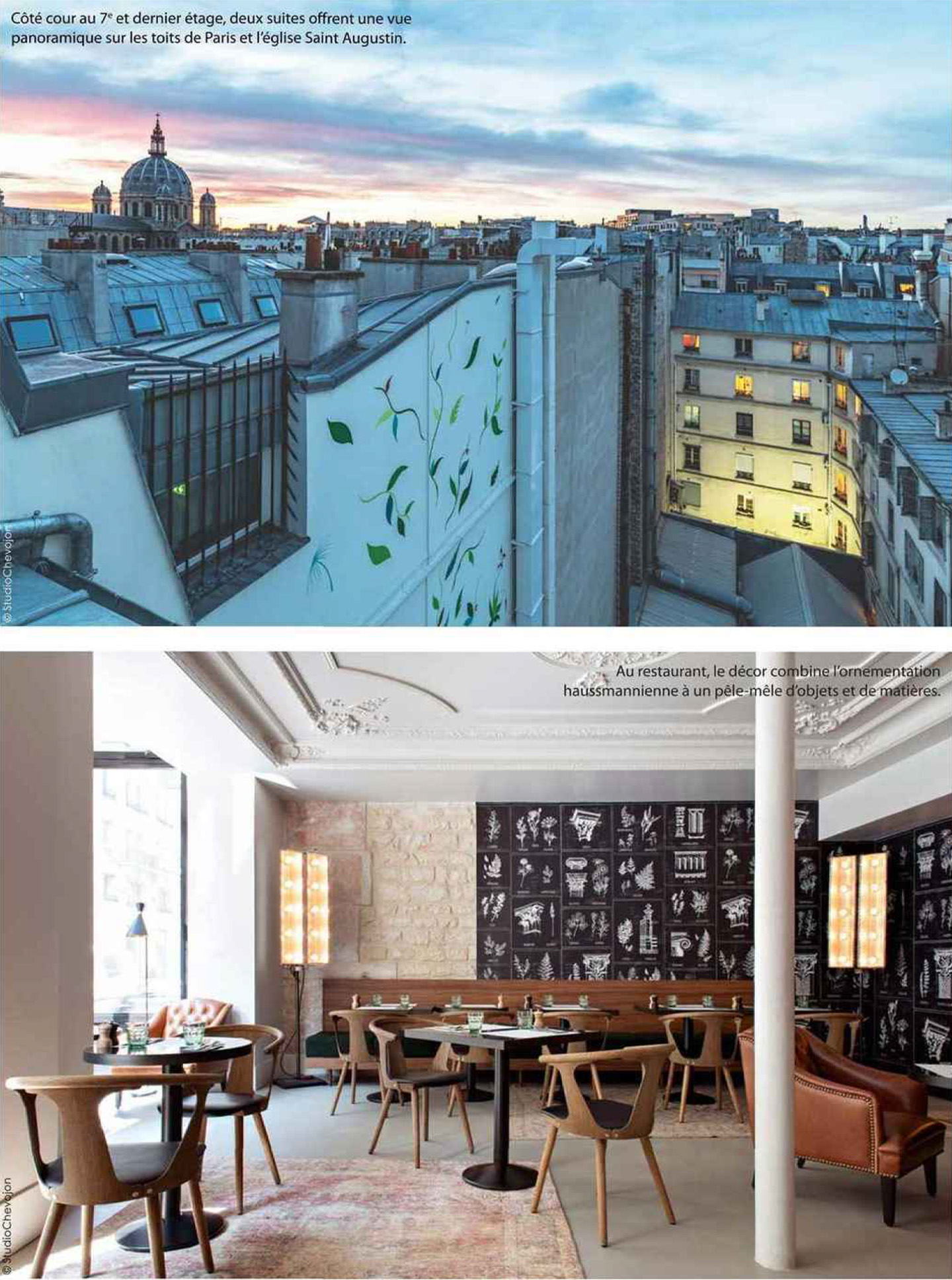 Article sur le belleval réalisé par le studio jean-Philippe Nuel dans le magazine voyage de luxe, nouvel hotel lifestyle, architecture d'intérieur de luxe, paris centre, hotel de luxe français