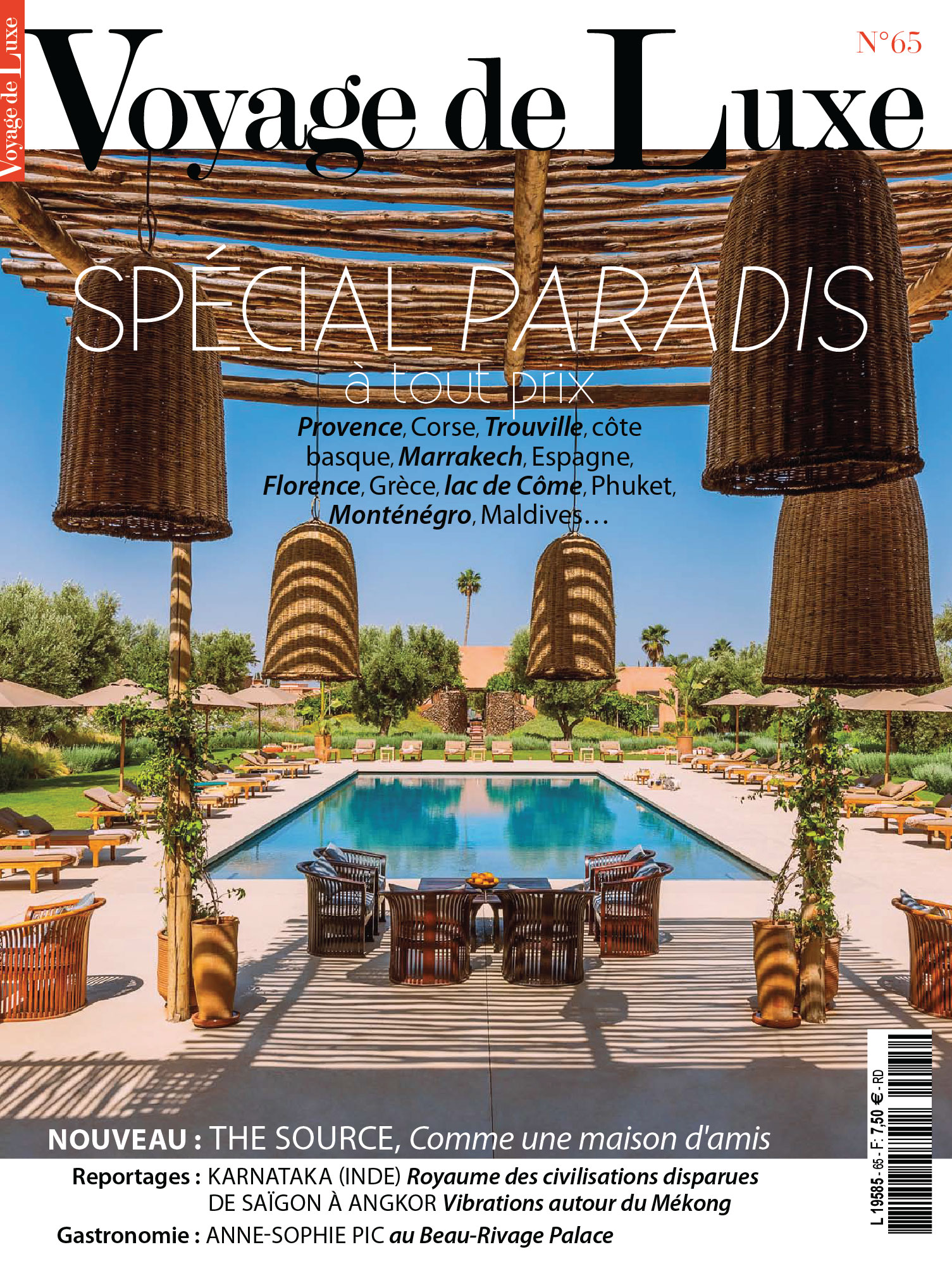 couverture du magazine voyage de luxe
