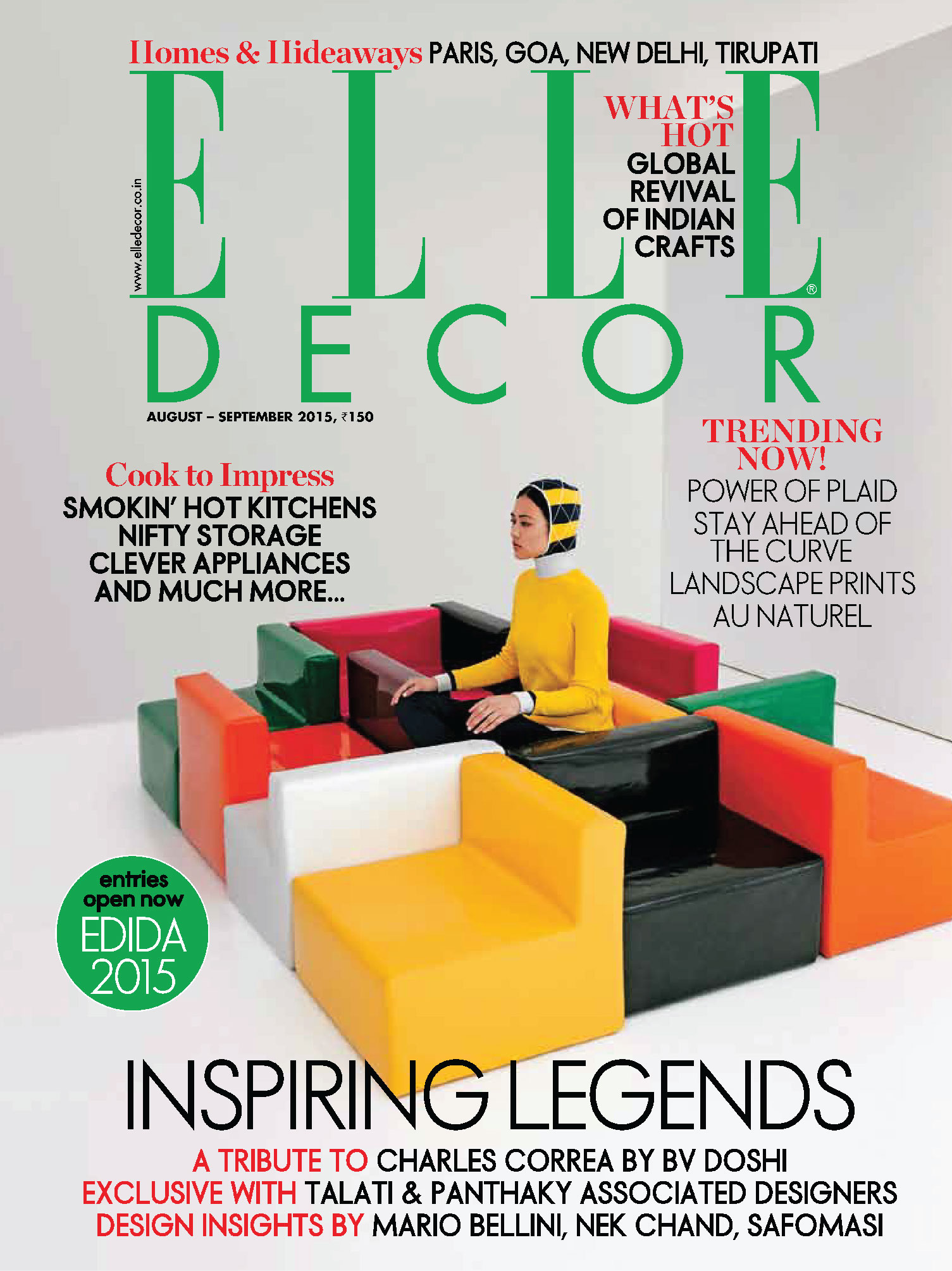 couverture magazine elle decor septembre 2015