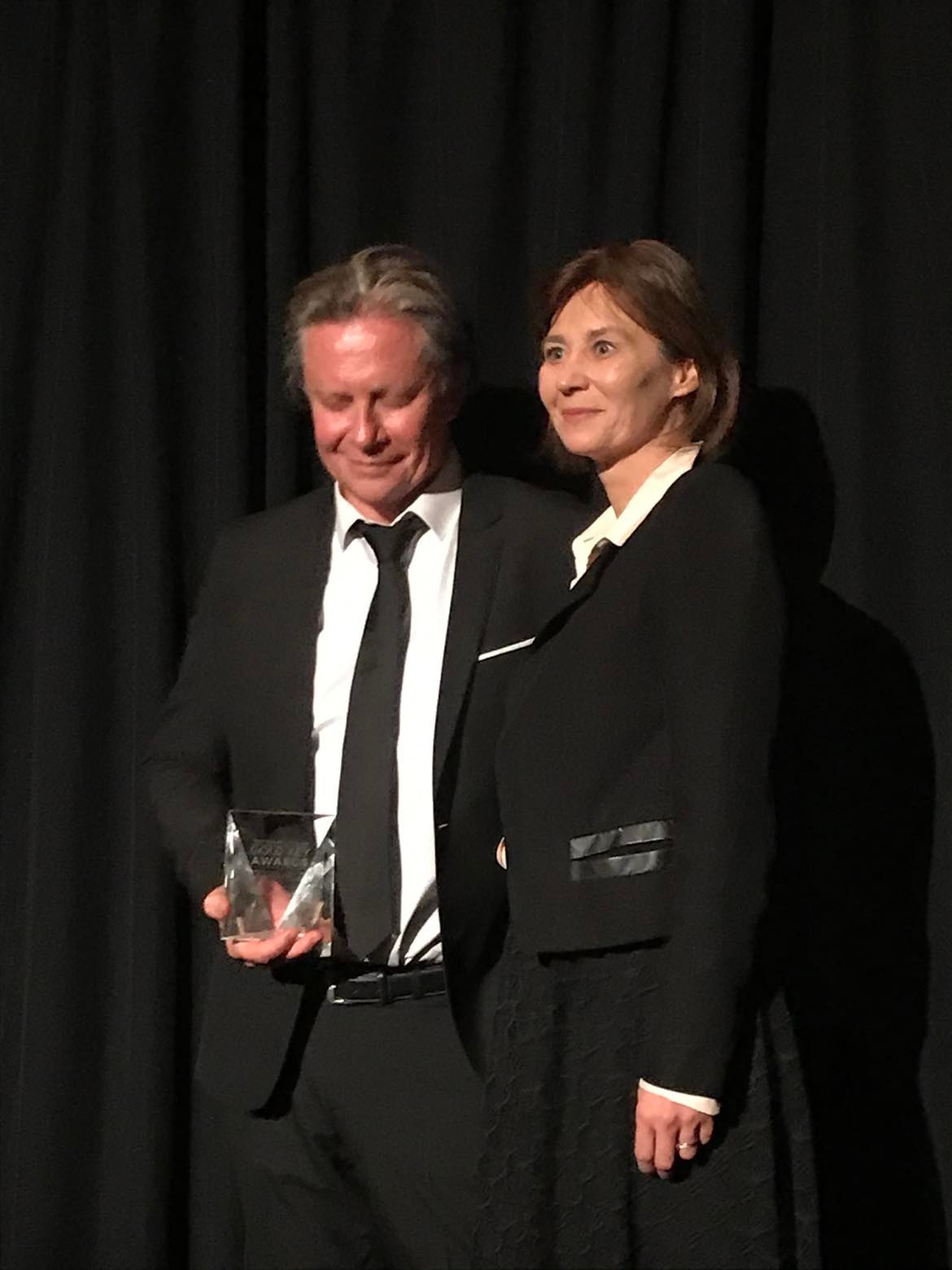 Remise de prix à New-York - Meilleur hôtel de luxe aux Gold Key Awards 2019 pour l'InterContinental Lyon Hôtel-Dieu jean-philippe nuel accompagné par sandy depres stevens