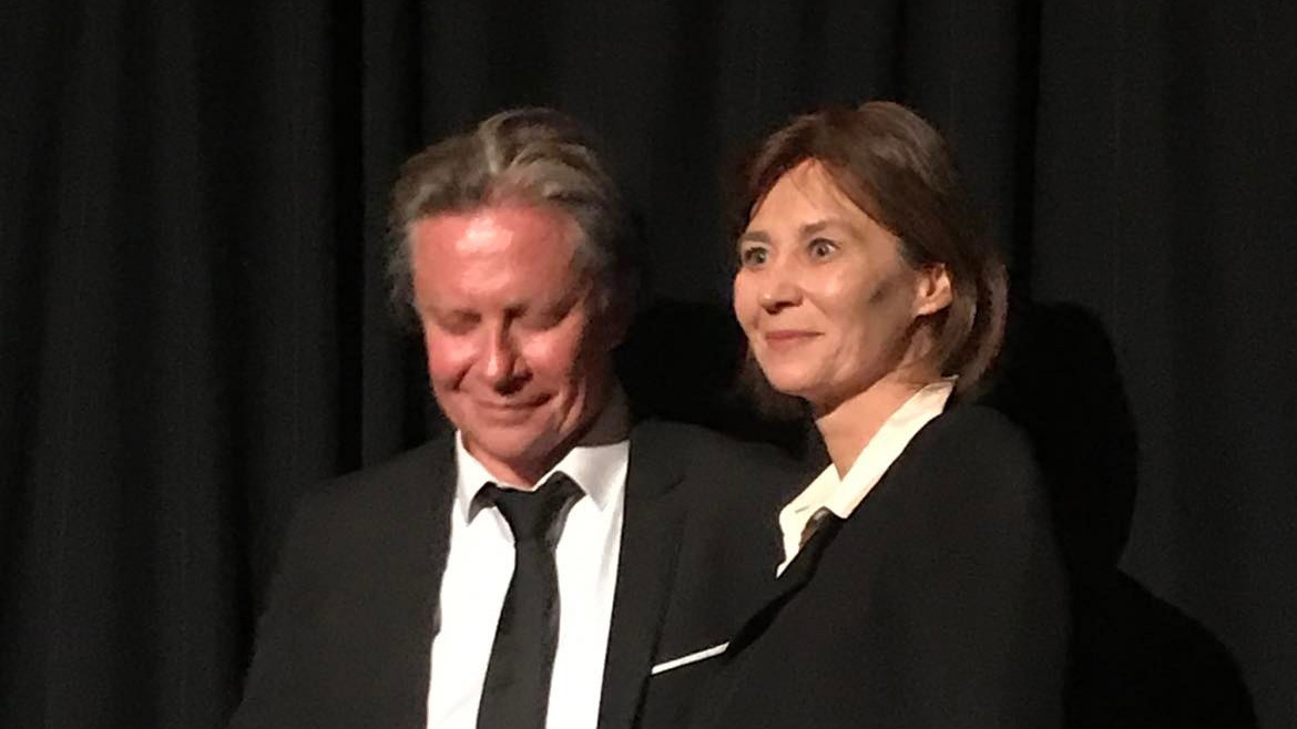 sandy et jean-philippe nuel à la cérémonie de remise de prix des gold key awards à new york