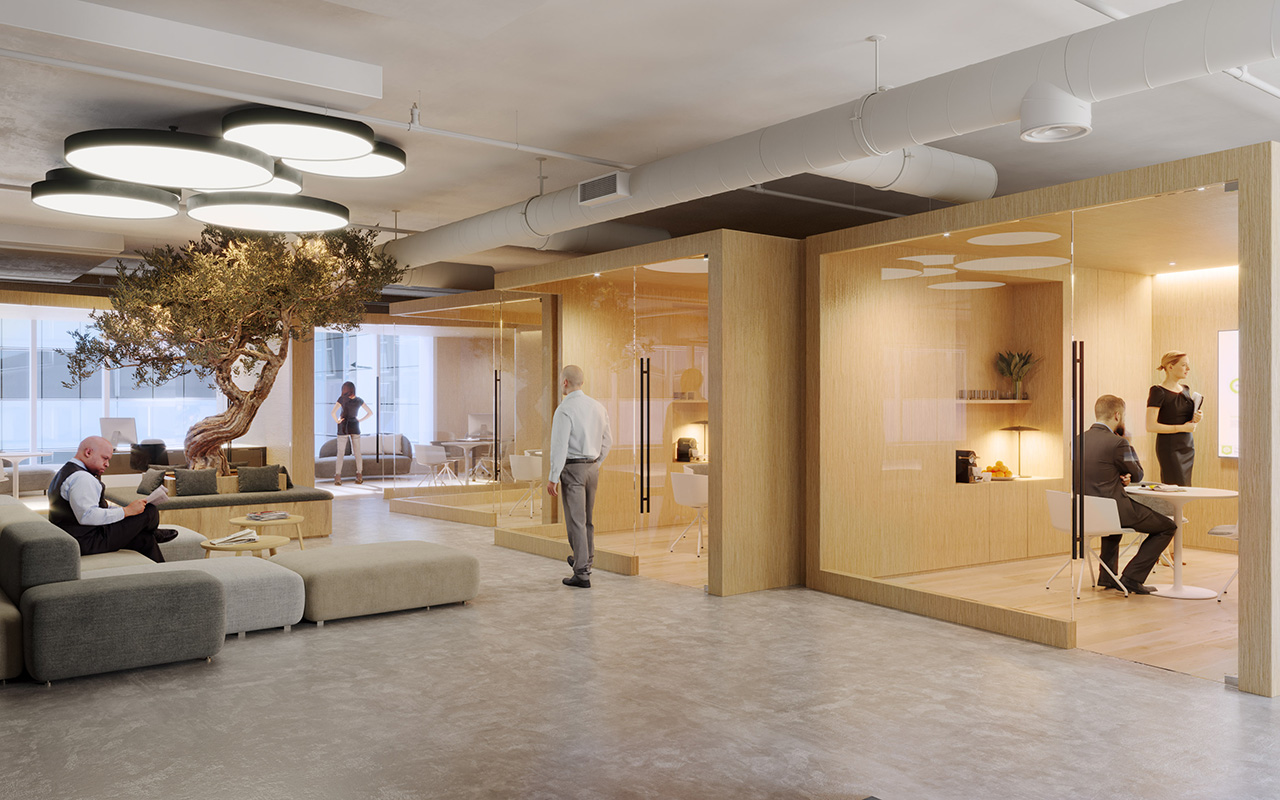 Lobby de la tour beekman à new york imaginé par le studio jean-philippe nuel