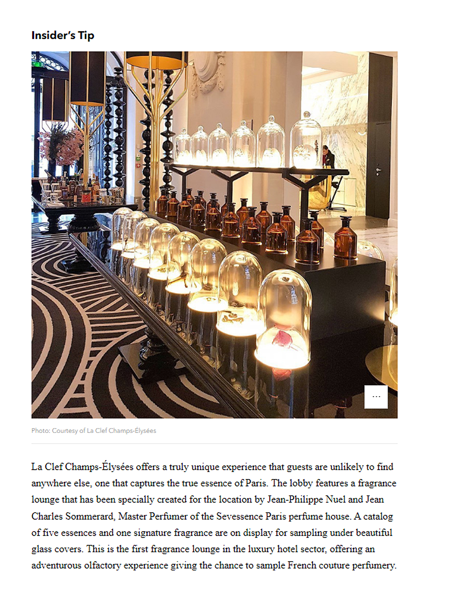 An article from Vogue Arabia on La Clef Champs-Elysées hotel